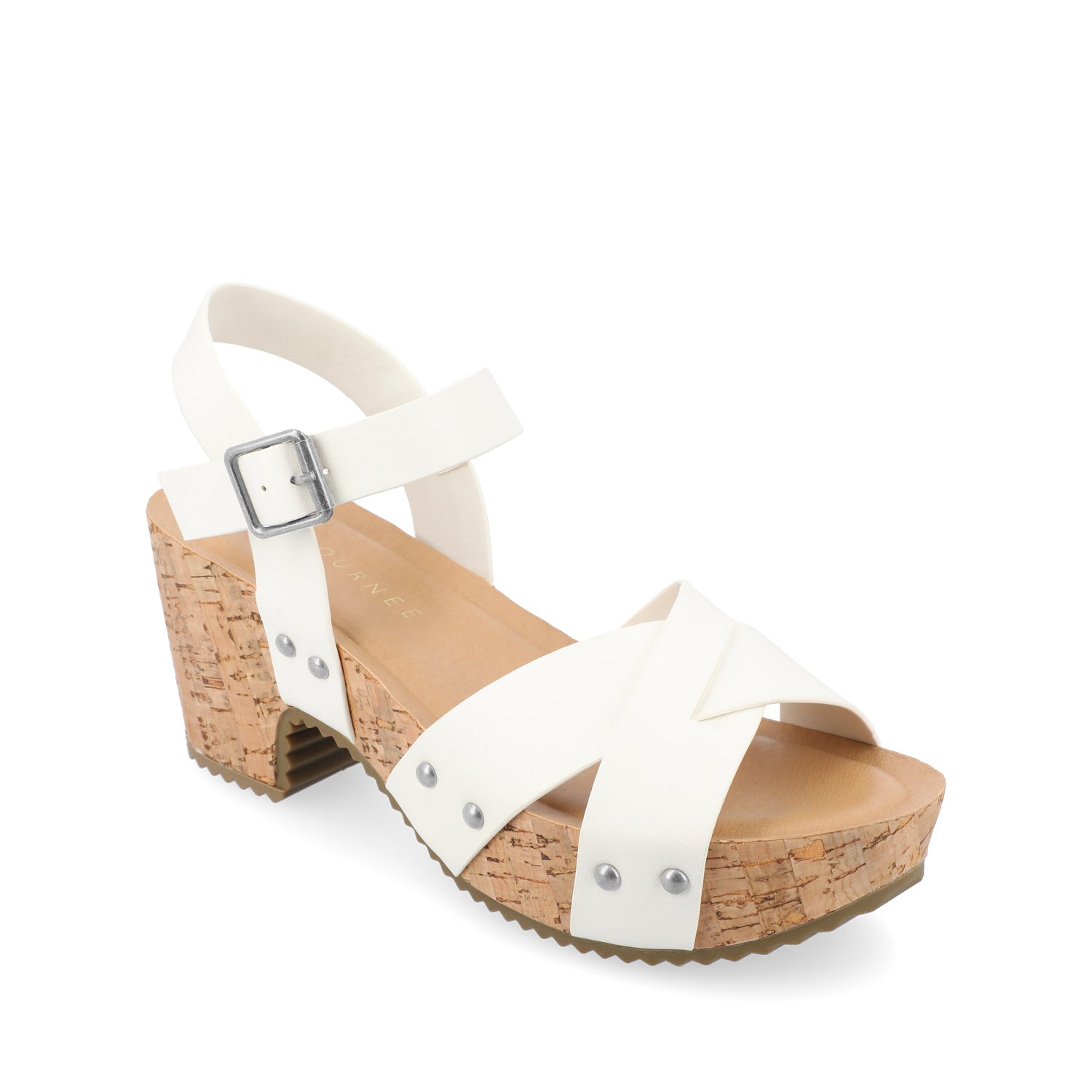 VALENTINA HEELED SANDALS IN VEGAN LEATHER - White