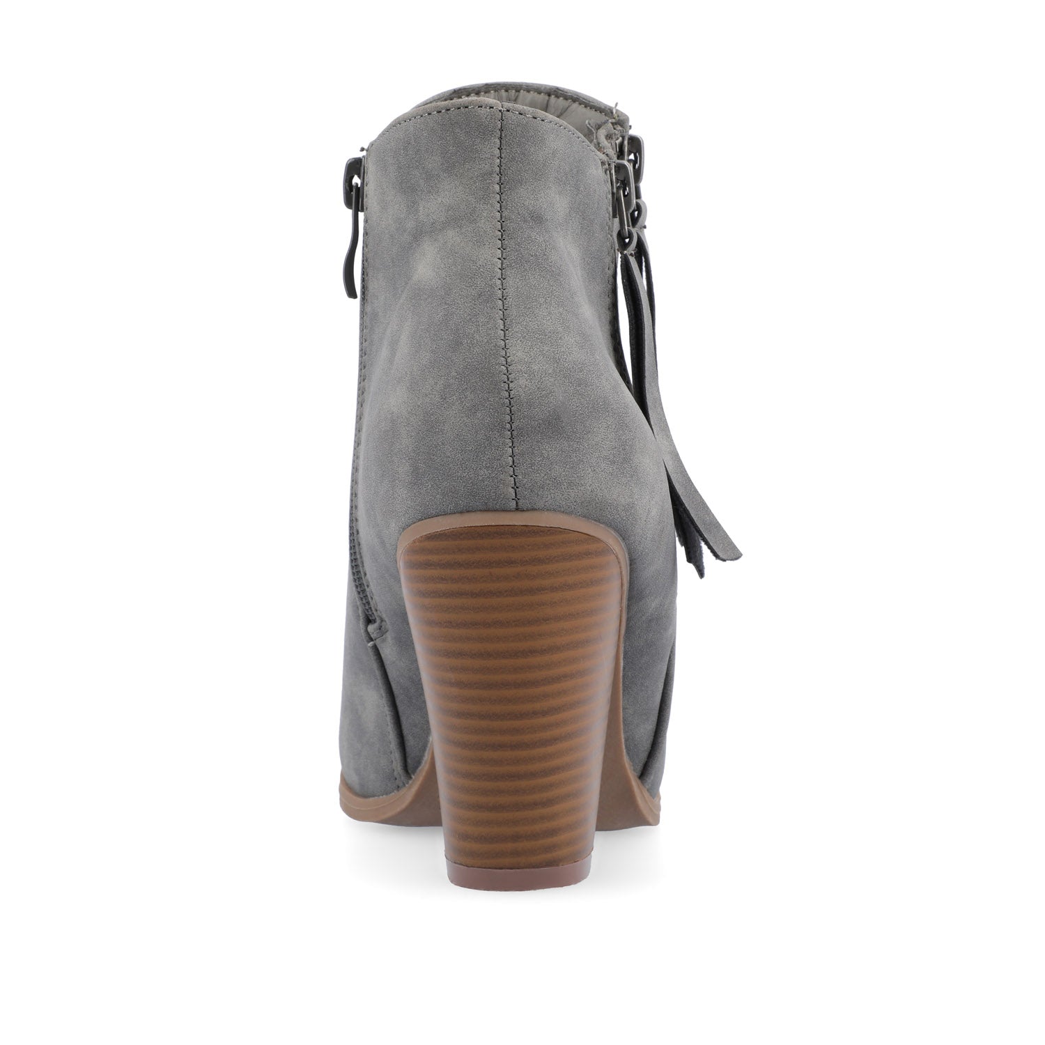 VALLY ZIP-UP WESTERN BOOTIES IN VEGAN LEATHER - Grey