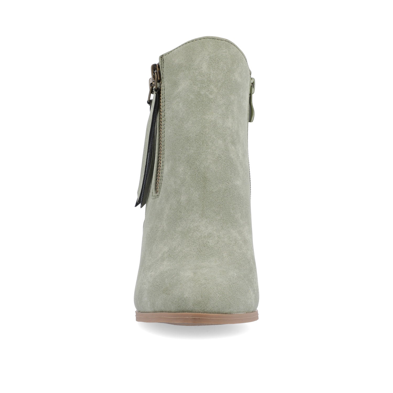 VALLY ZIP-UP WESTERN BOOTIES IN WIDE - Olive
