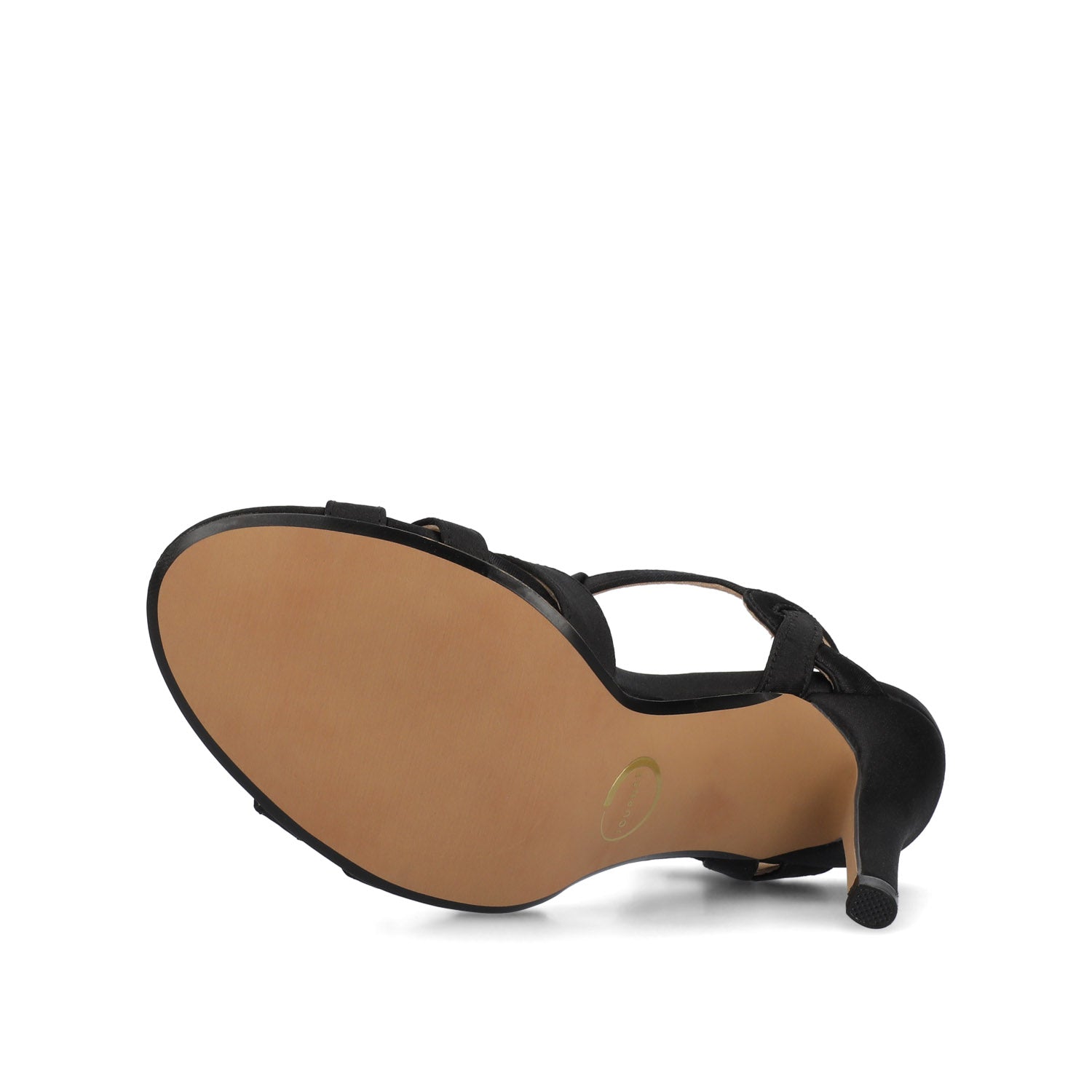 VALRY T-STRAP STILETTO DRESS SANDAL IN WIDE - Black Satin