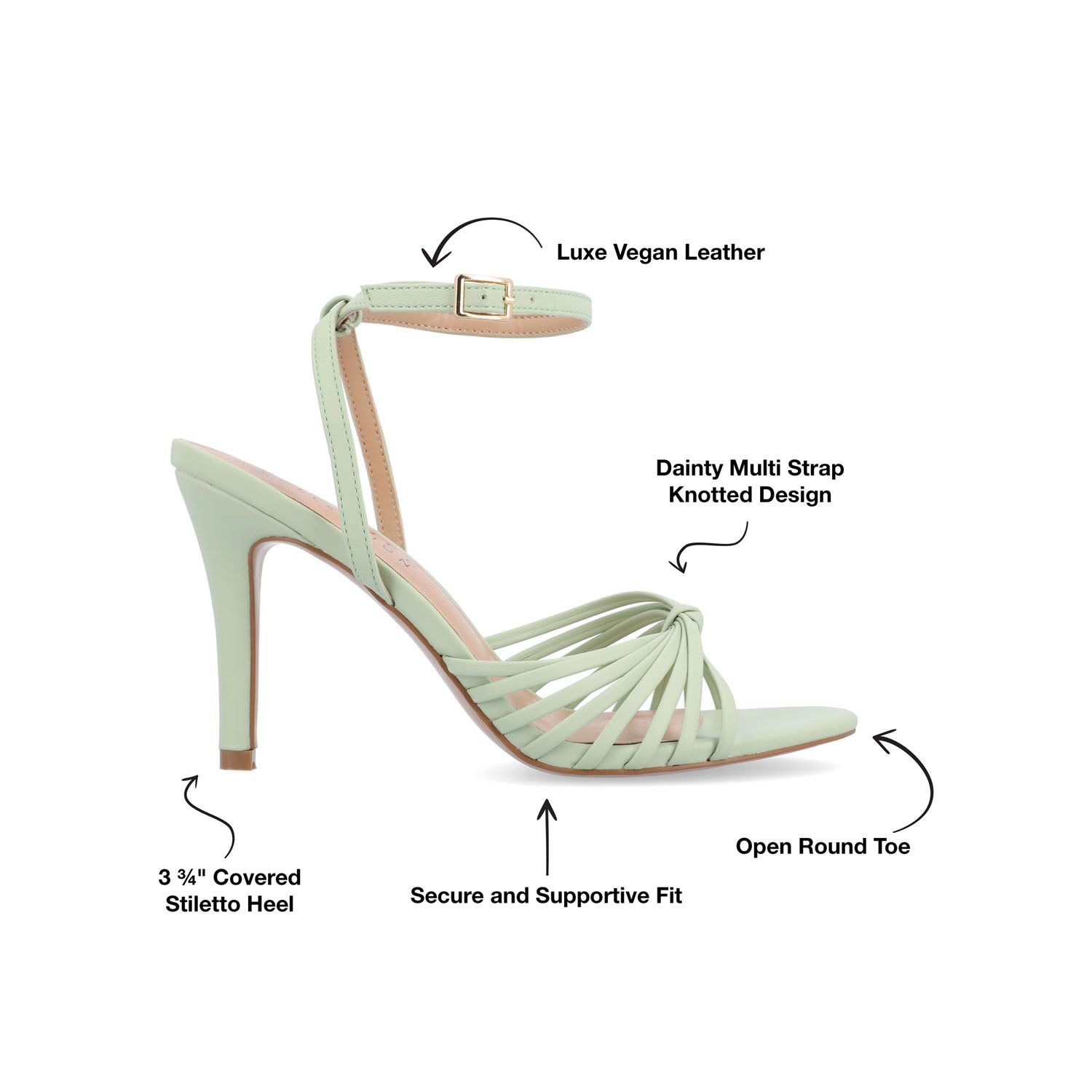VANITA STILETTO HEELS IN VEGAN LEATHER IN WIDE