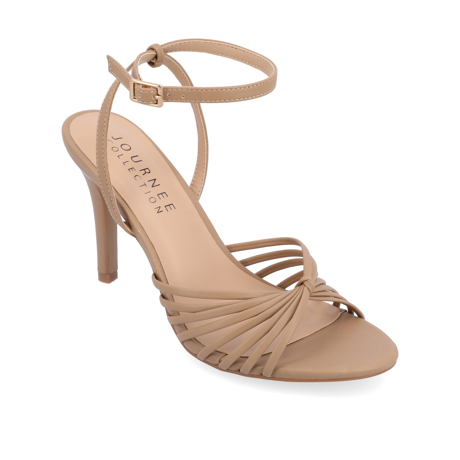 VANITA STILETTO HEELS IN VEGAN LEATHER - Taupe