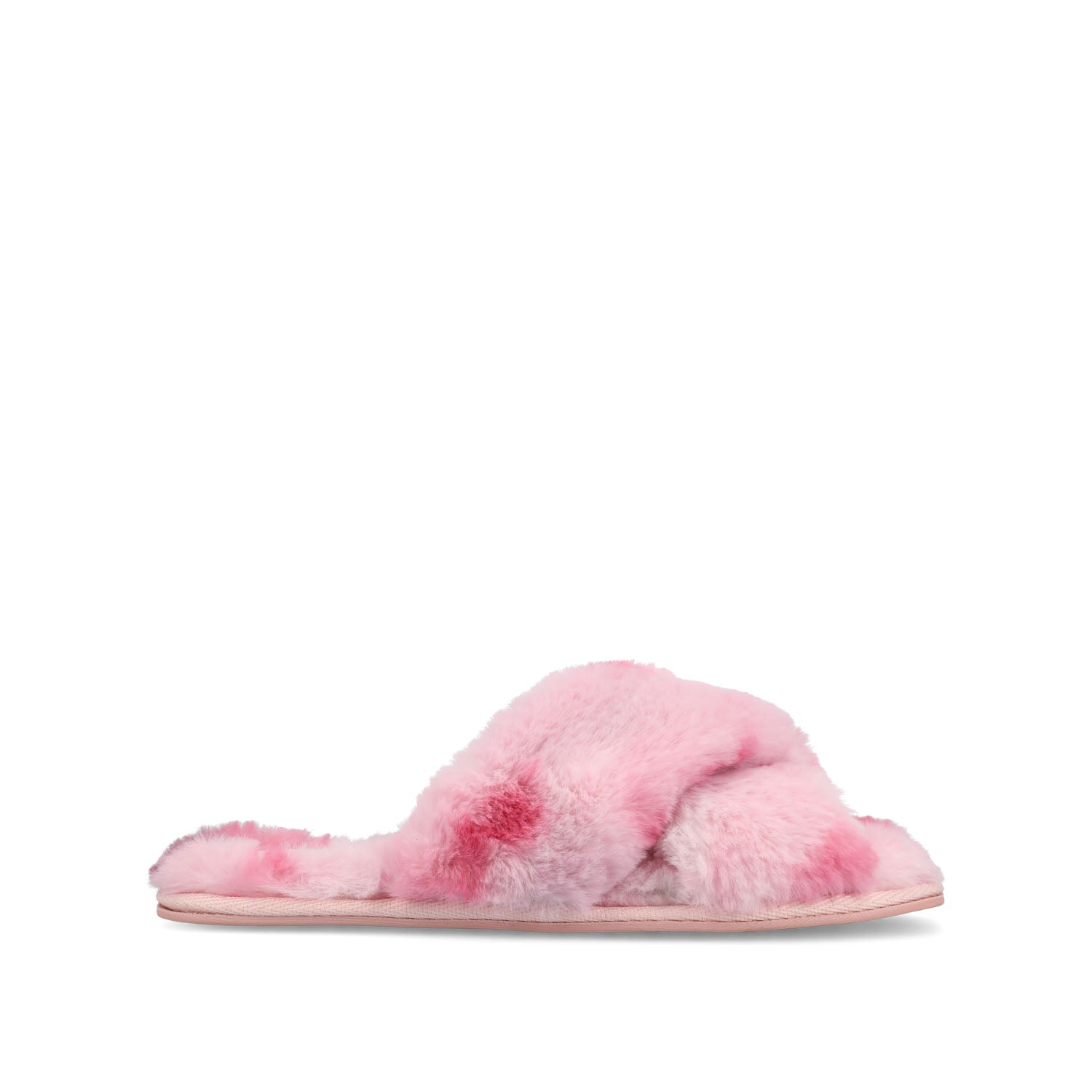 VEEDIA SLIPPERS IN FAUX FUR - Pink Faux Fur