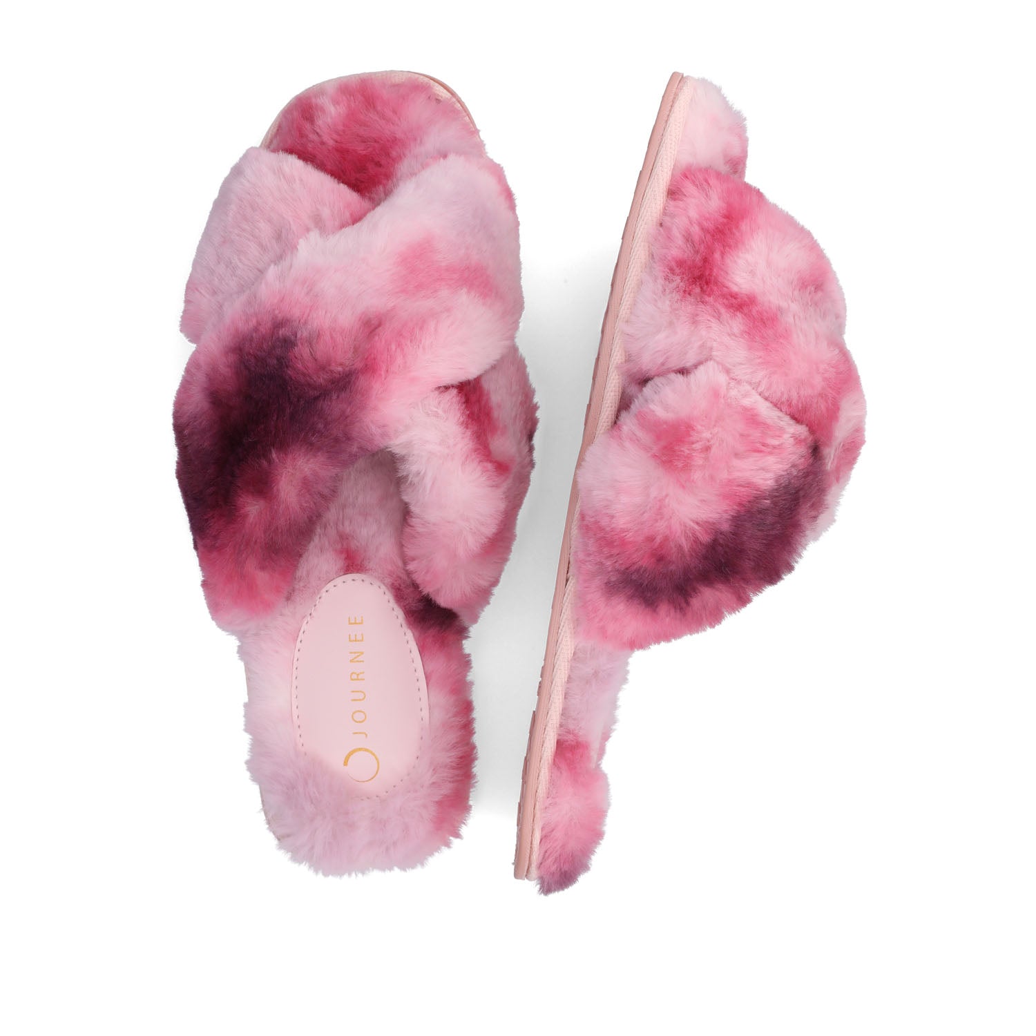 VEEDIA SLIPPERS IN FAUX FUR - Pink Faux Fur