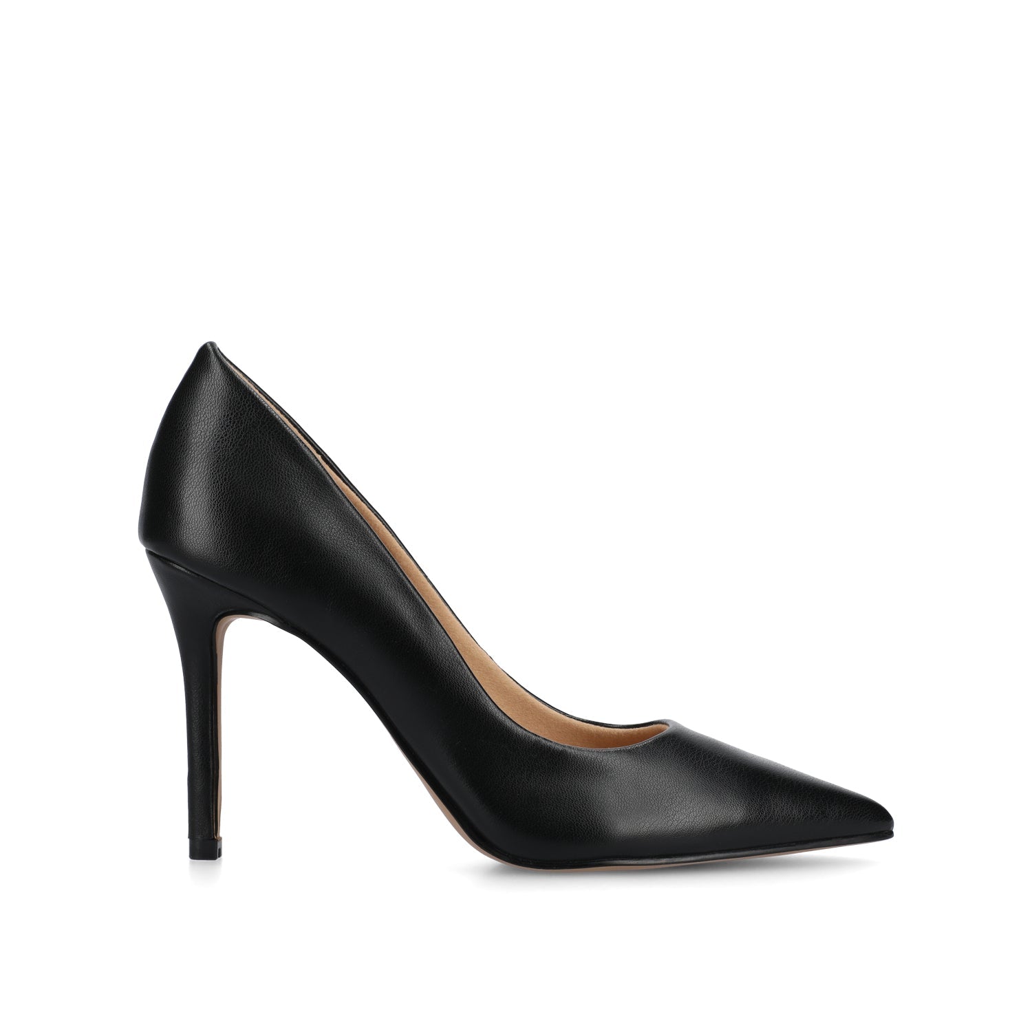 Journee Women's Venus Stiletto Dress Pumps, Black PU 6.5