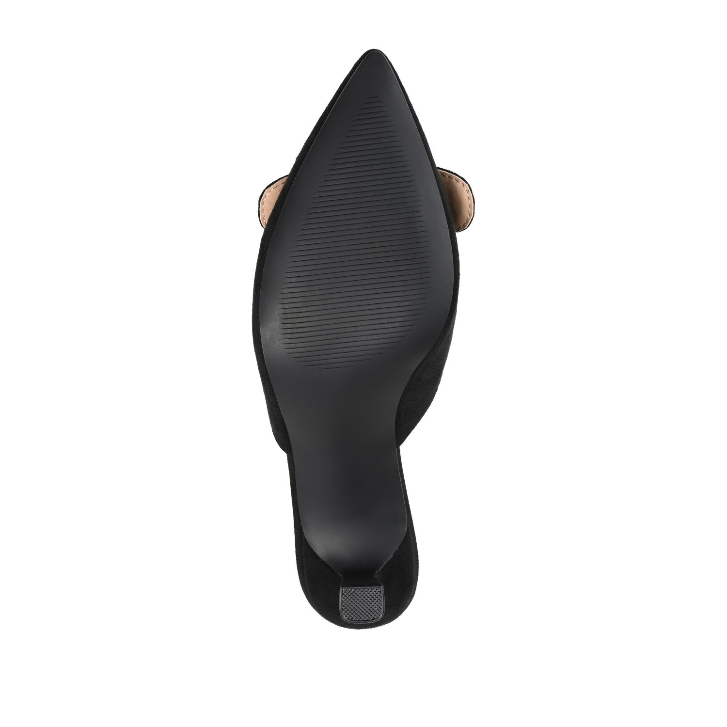 VIANNA MULED KITTEN HEELS IN FAUX SUEDE - Black