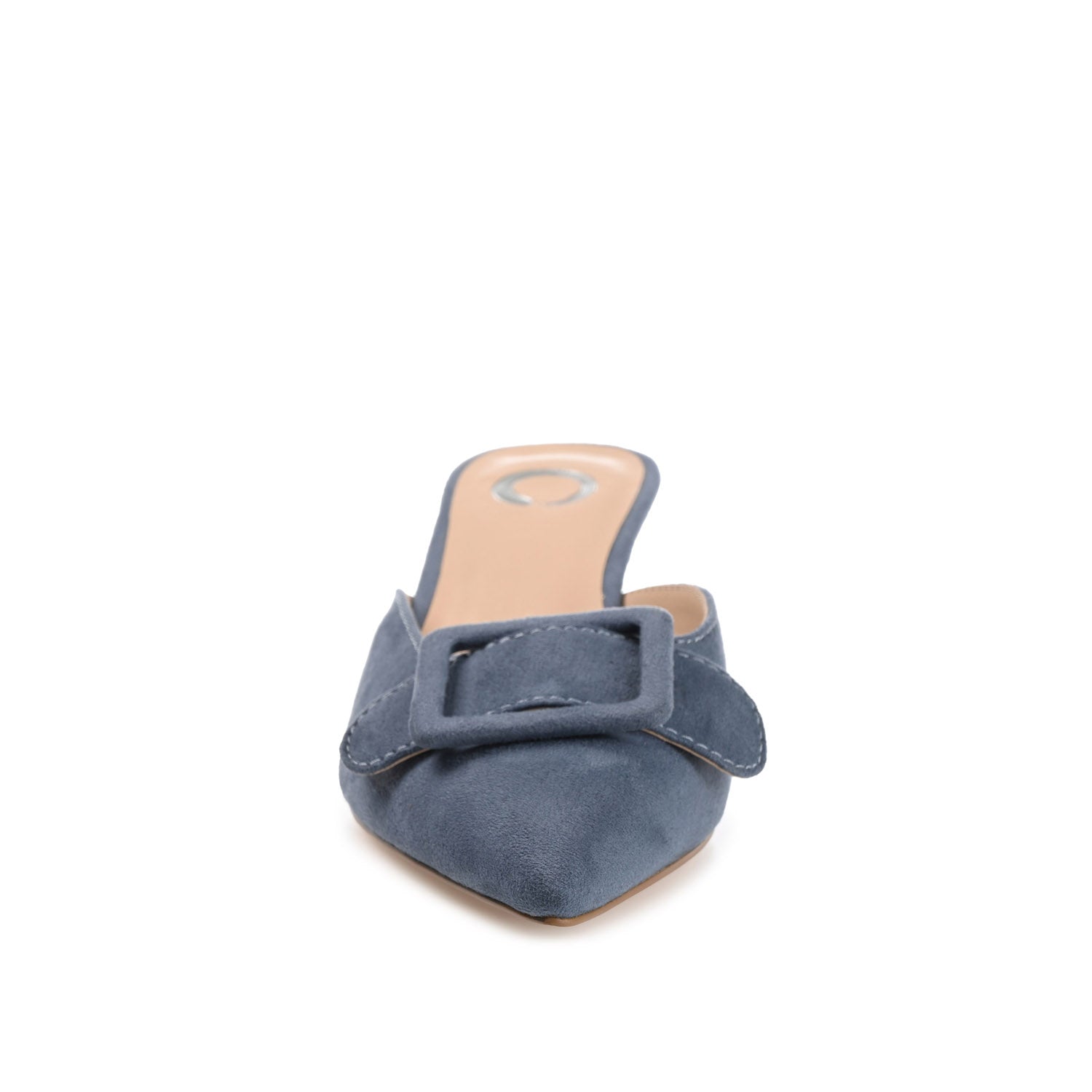 VIANNA MULED KITTEN HEELS IN FAUX SUEDE - Blue
