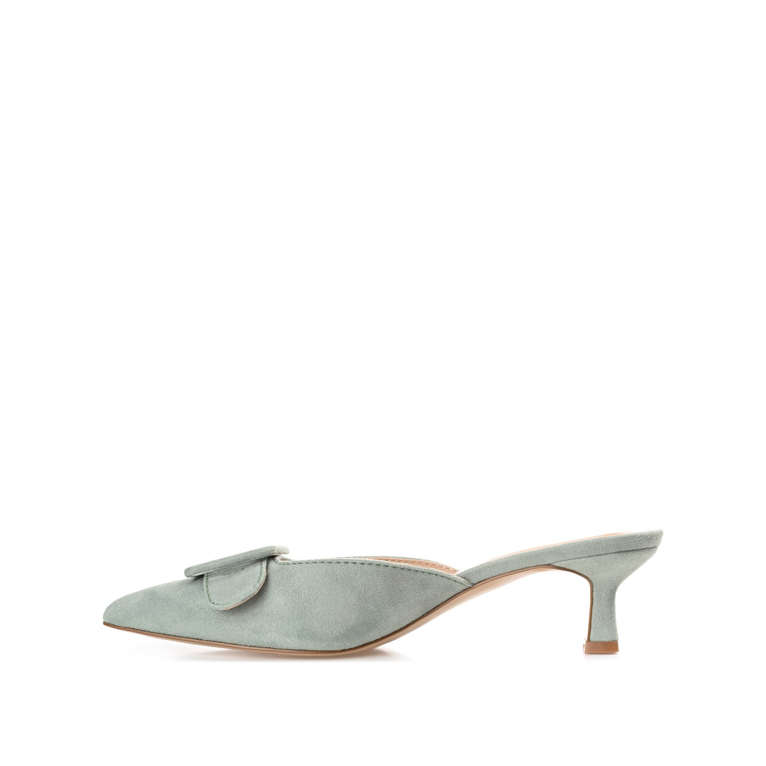 VIANNA KITTEN HEEL MULES IN WIDE - Sage