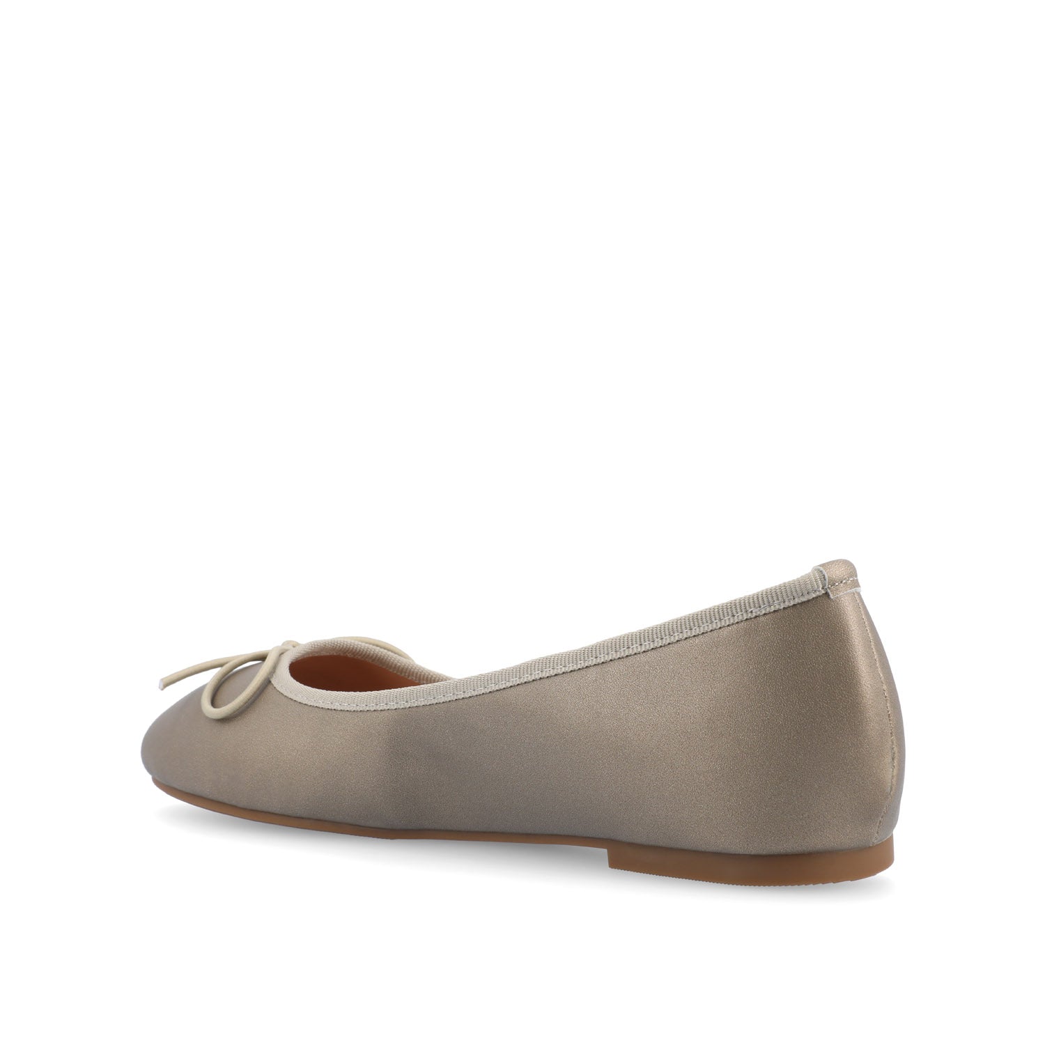 VIKA BALLET FLATS IN VEGAN LEATHER - Pewter PU