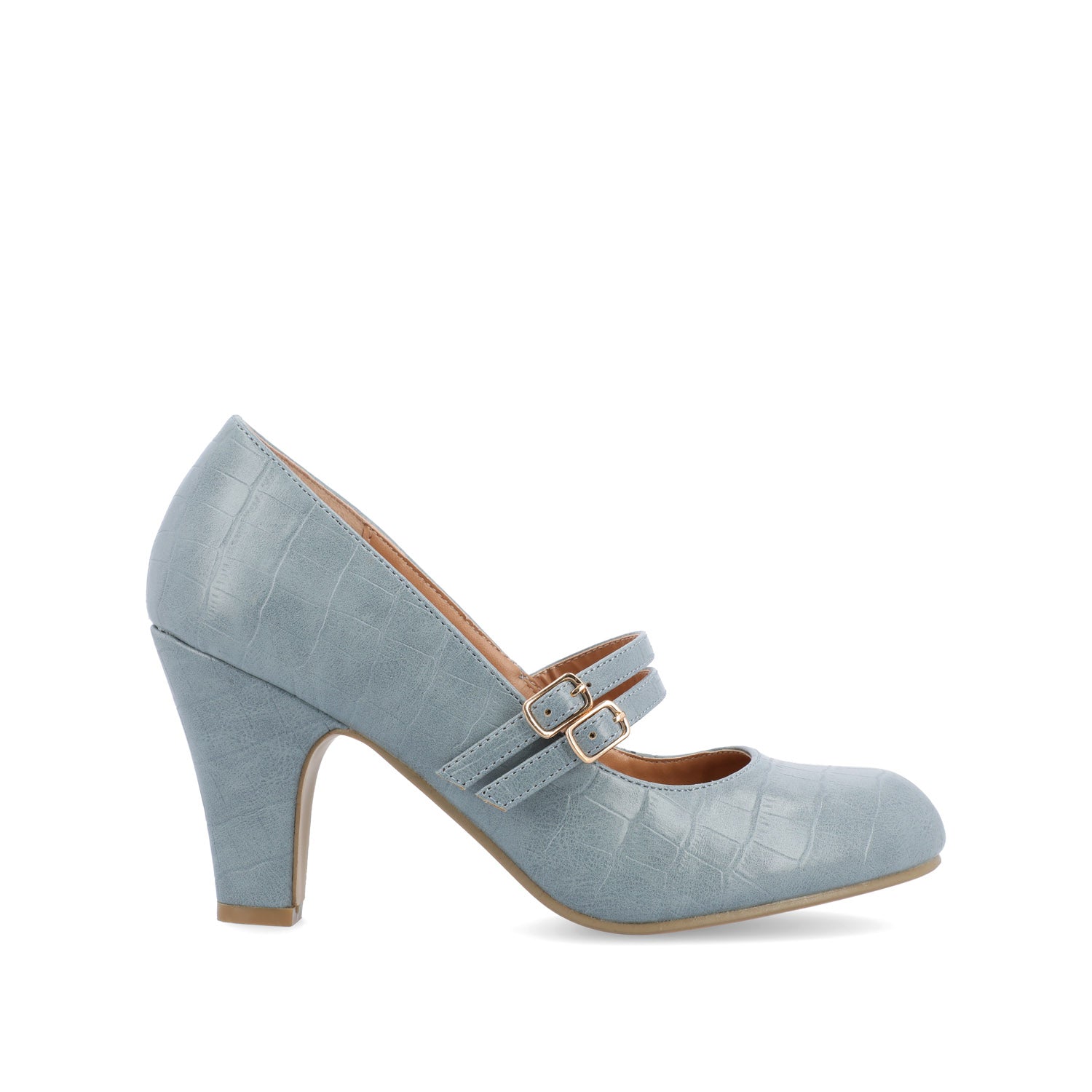 WINDY CROCO MARY JANE PUMP HEELS IN WIDE - Blue