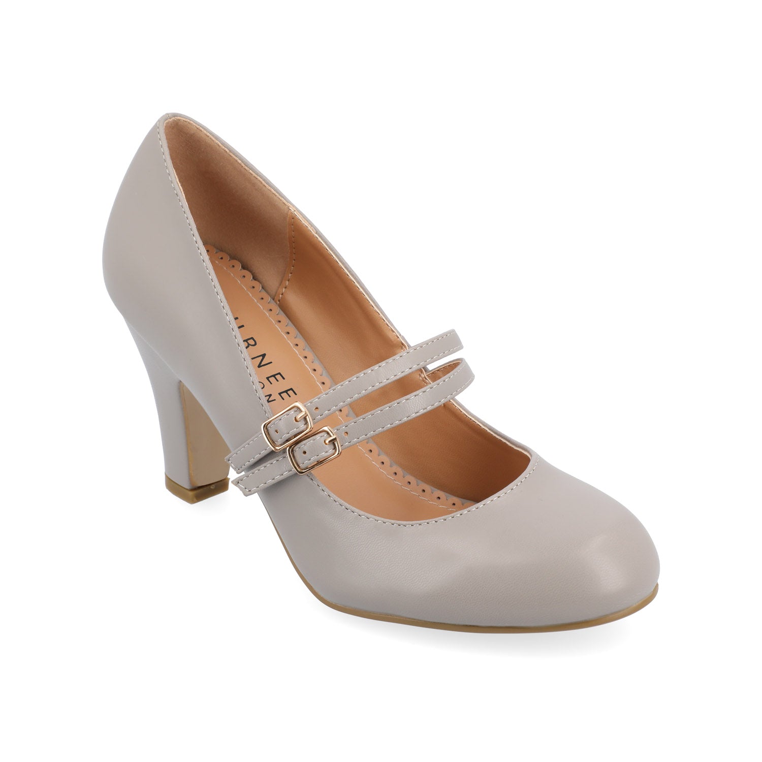 WINDY MARY JANE PUMP HEELS IN CROCO - Grey