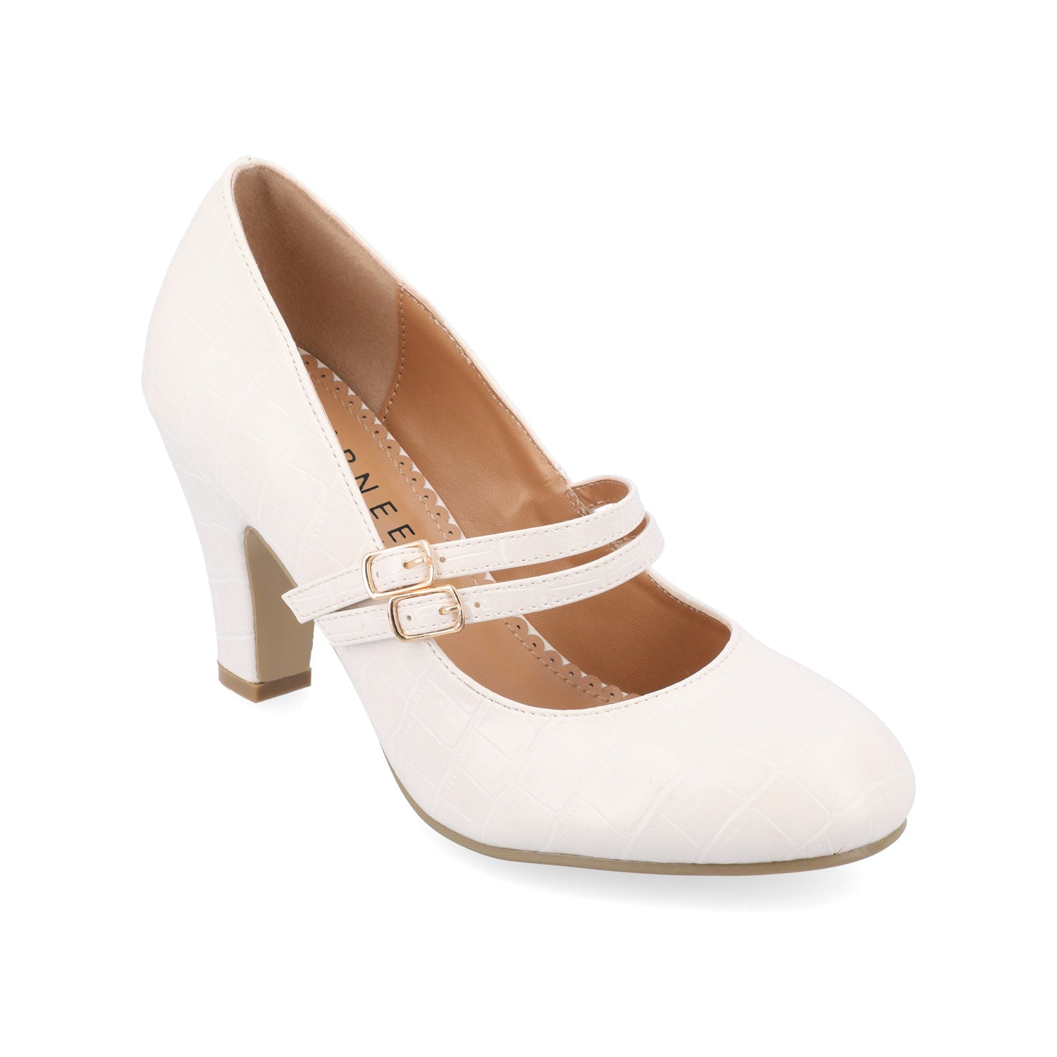 WINDY STATMENT MARY JANE PUMP HEELS IN WIDE - Ivory