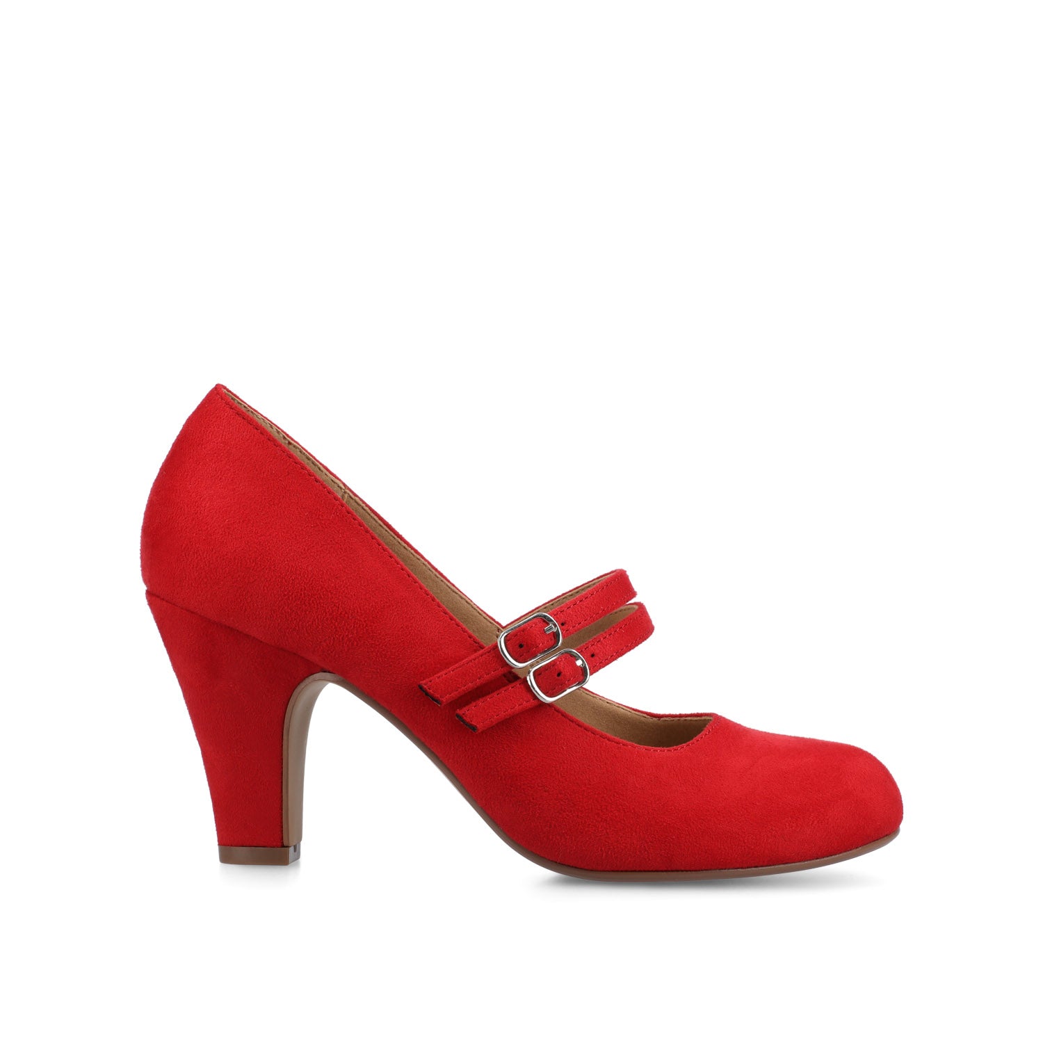 WINDY MARY JANE PUMP HEELS IN STATEMENT - Red Suede