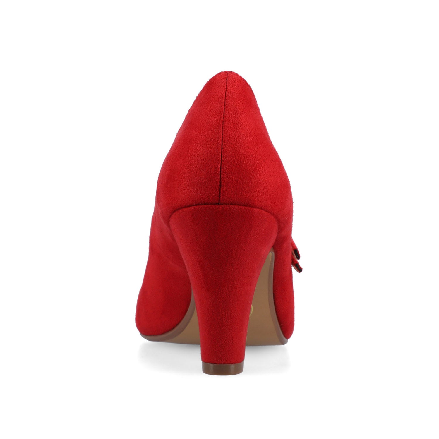WINDY MARY JANE PUMP HEELS IN STATEMENT - Red Suede