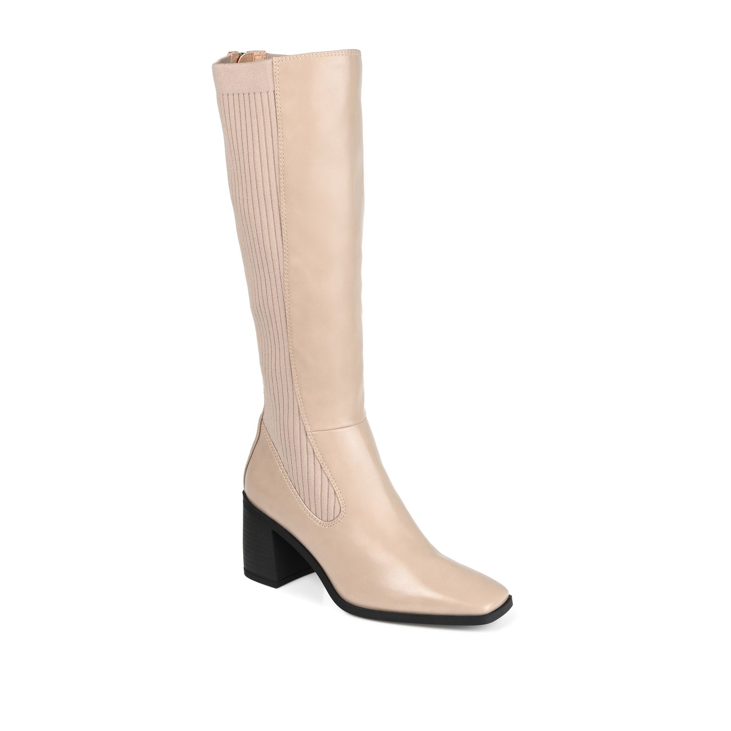 WINNY KNEE HIGH BOOTS IN VEGAN LEATHER - Taupe