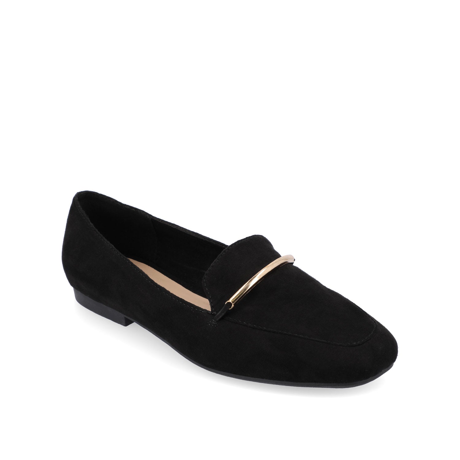 WRENN FAUX SUEDE FLATS IN WIDE - Black Faux Suede