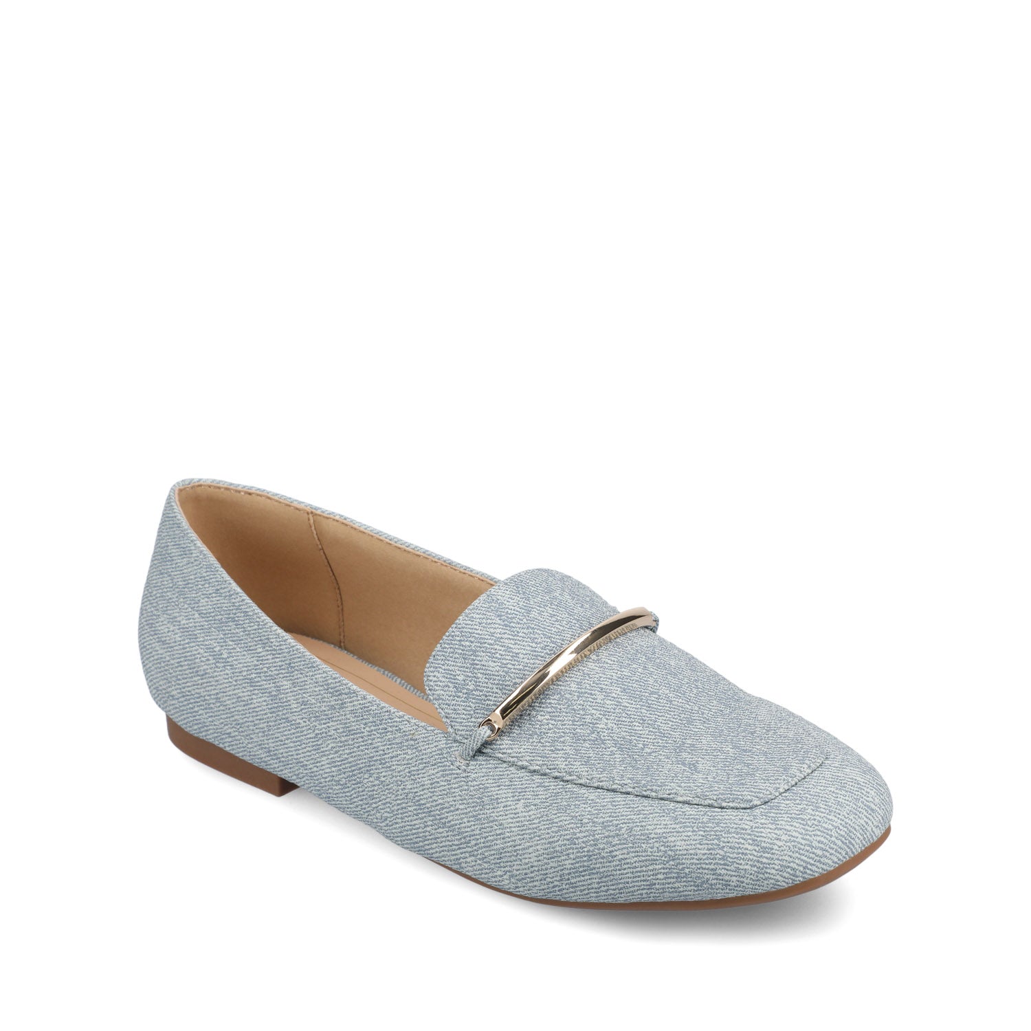 WRENN VEGAN LEATHER LOAFER FLATS IN WIDE - Denim