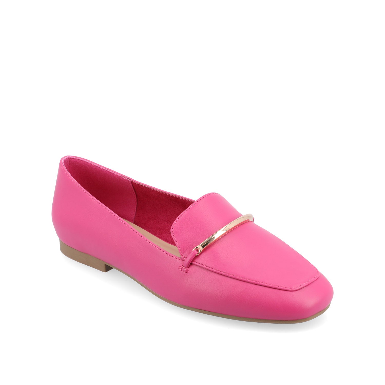 WRENN LOAFER FLATS IN VEGAN LEATHER - Fuchsia PU