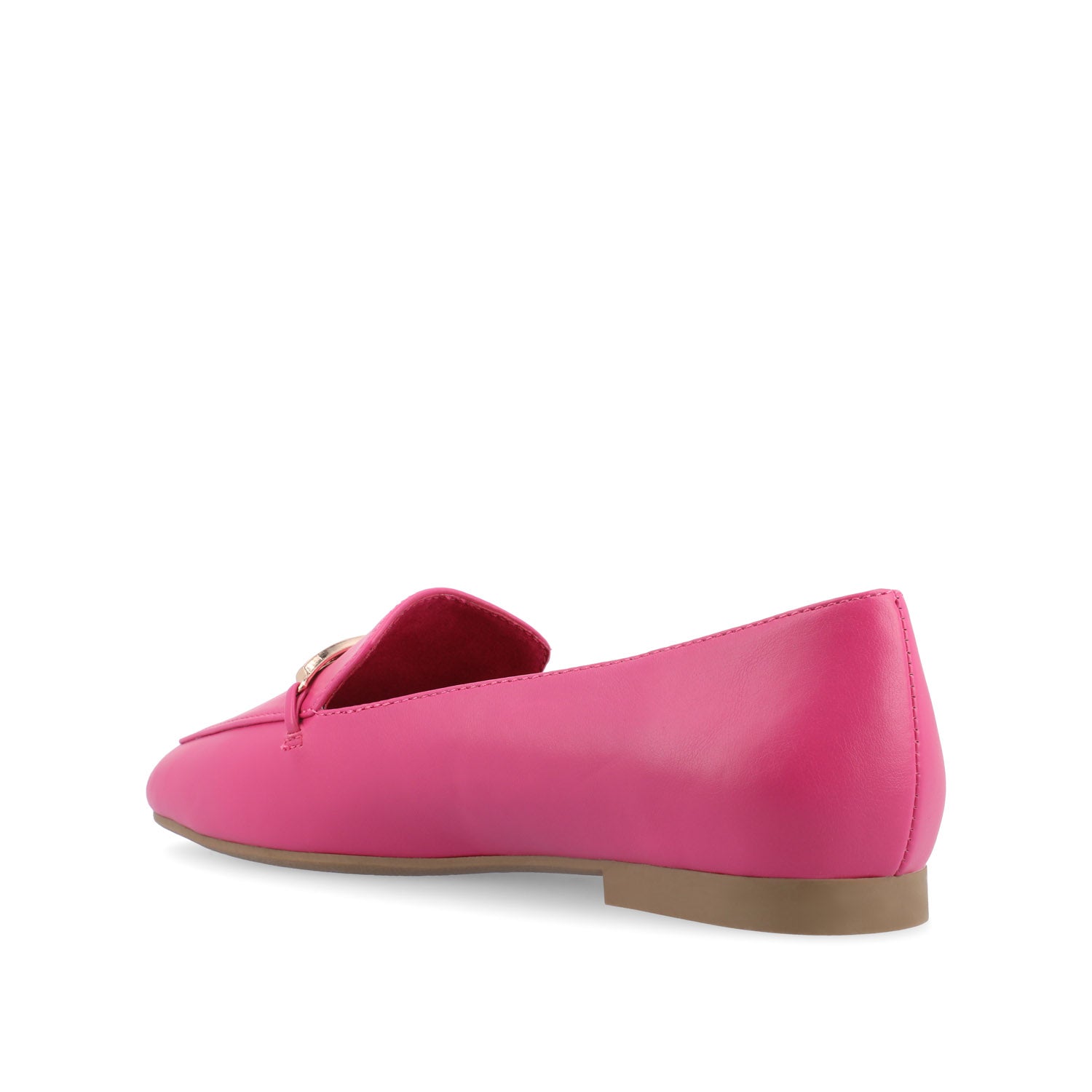 WRENN VEGAN LEATHER LOAFER FLATS IN WIDE - Fuchsia PU