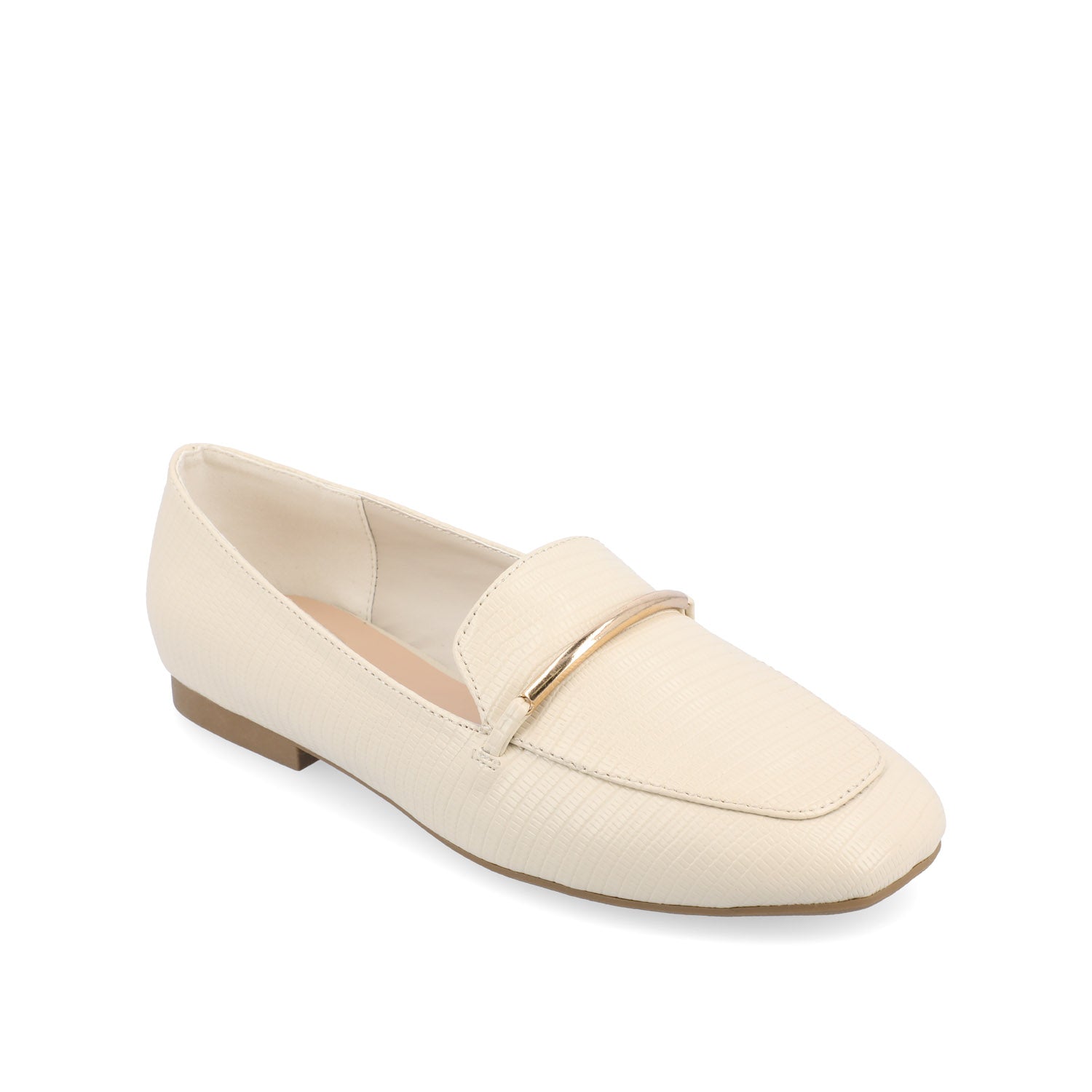 WRENN PRINTED LOAFER FLATS IN WIDE - Ivory Lizard