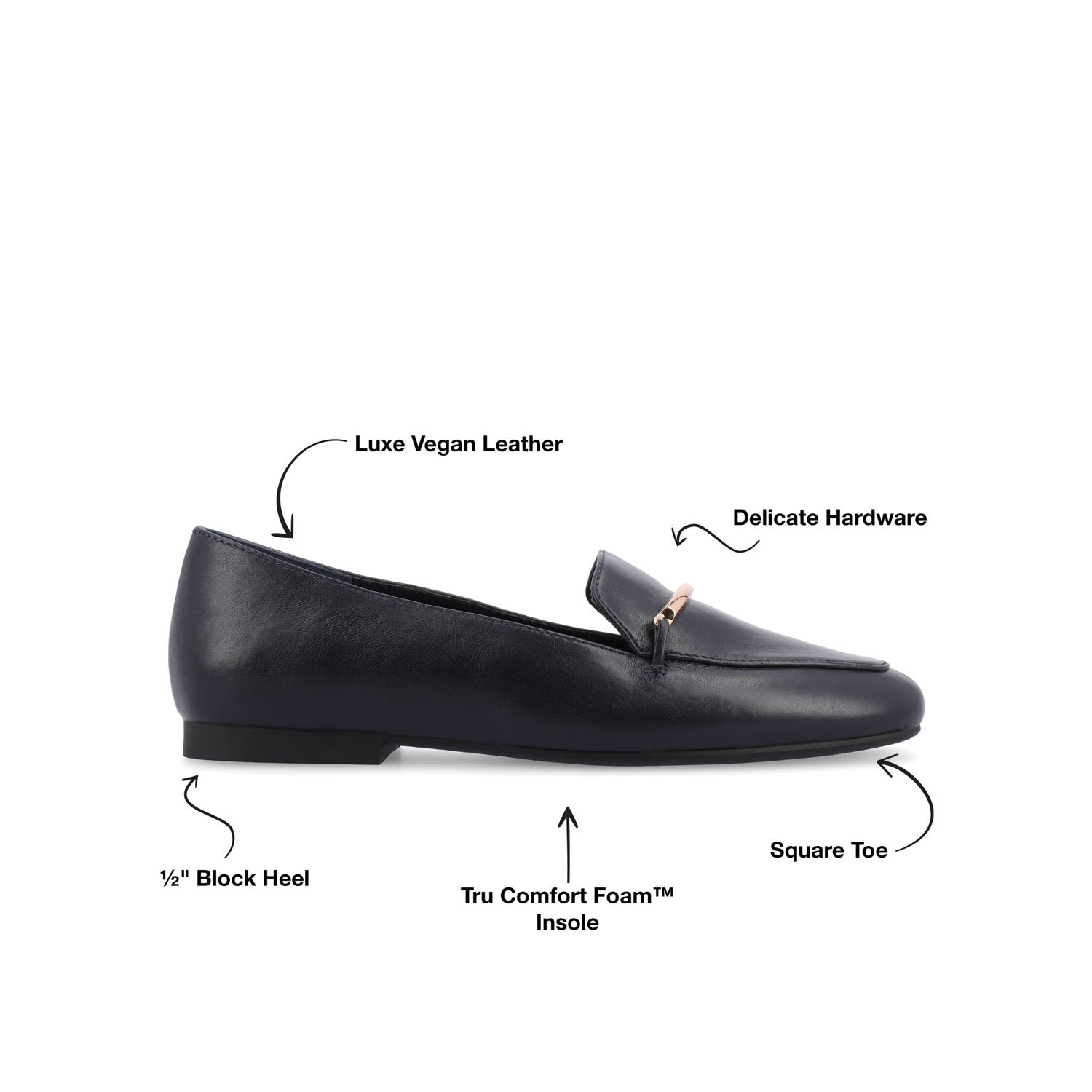 WRENN LOAFER FLATS IN VEGAN LEATHER