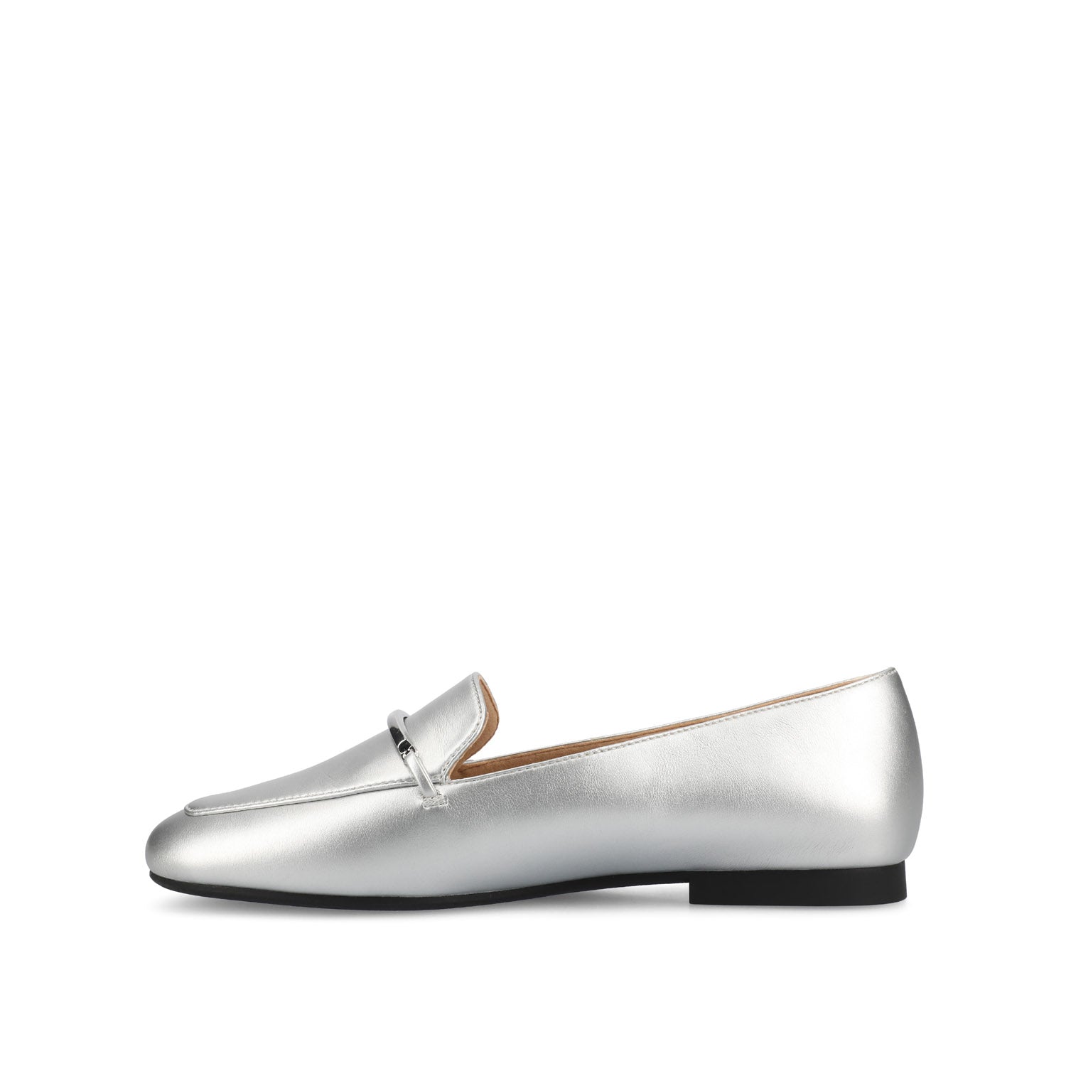 WRENN LOAFER FLATS IN VEGAN LEATHER - Silver PU