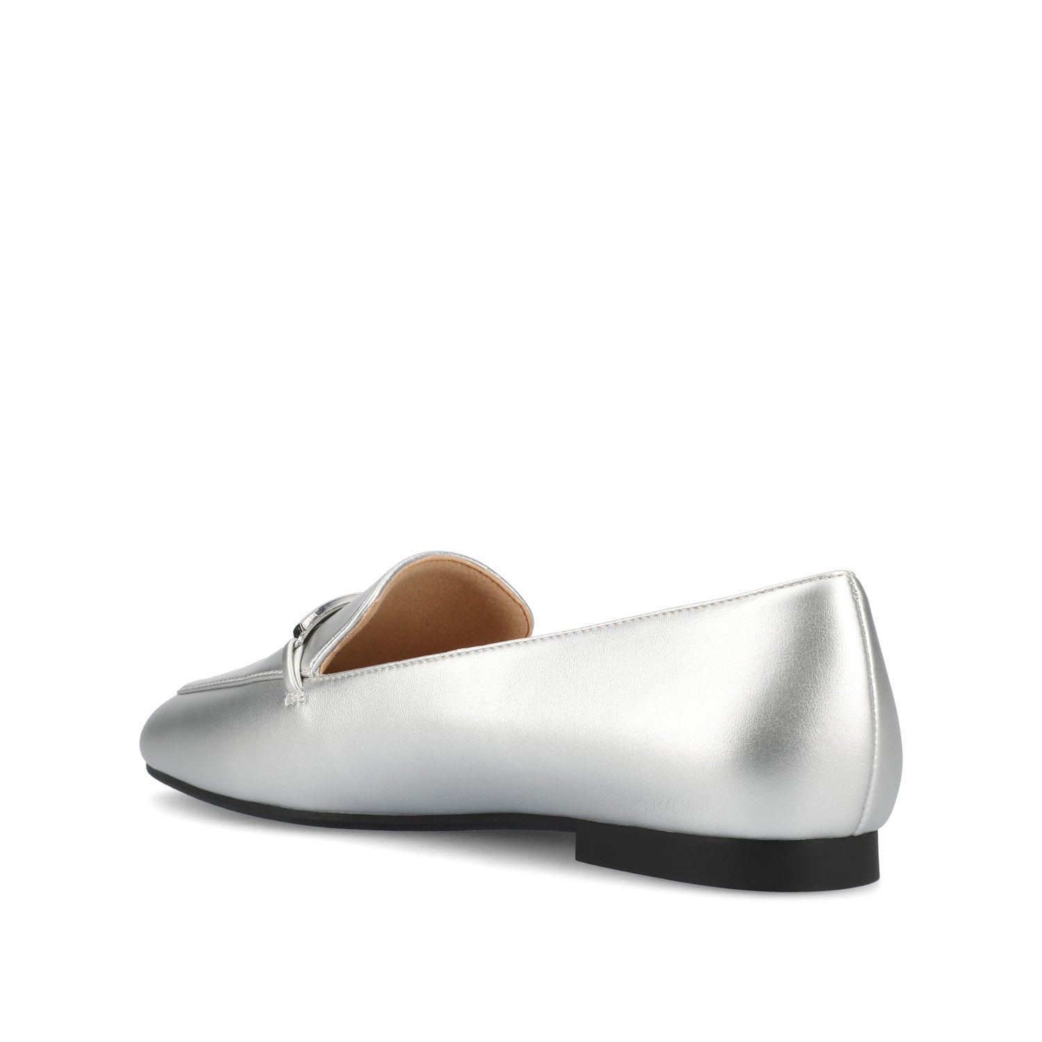 WRENN LOAFER FLATS IN VEGAN LEATHER - Silver PU