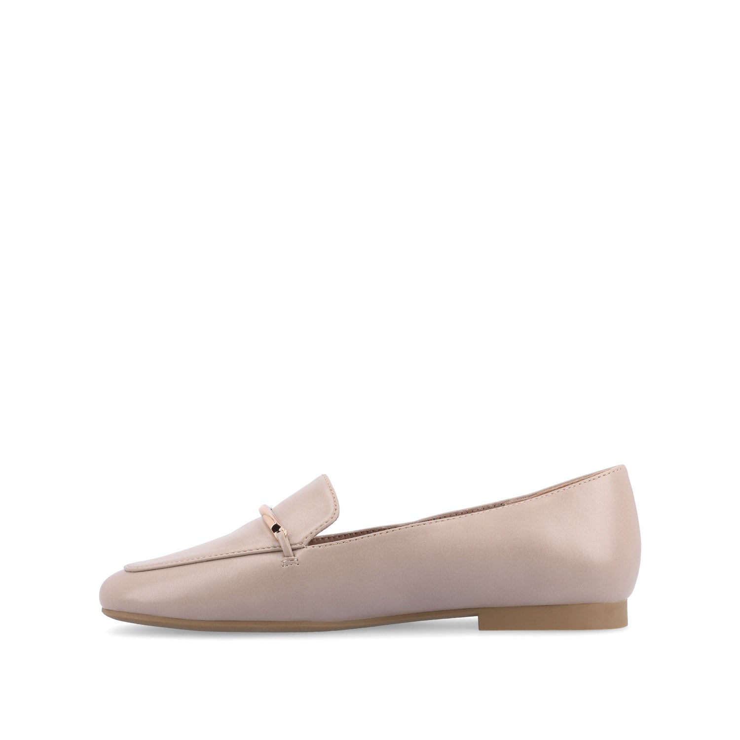 WRENN VEGAN LEATHER LOAFER FLATS IN WIDE - Taupe PU