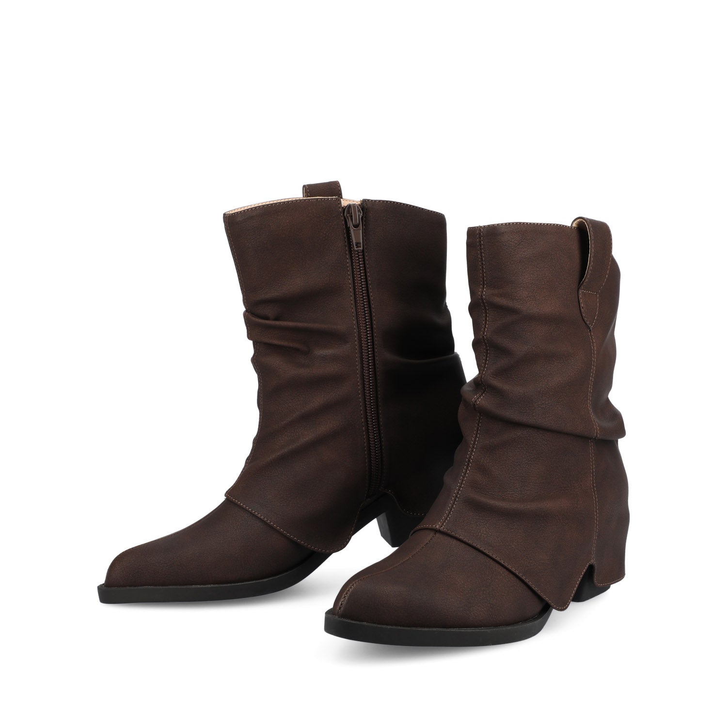 WYNETTE WESTERN ANKLE BOOTIES - Vintage Chocolate