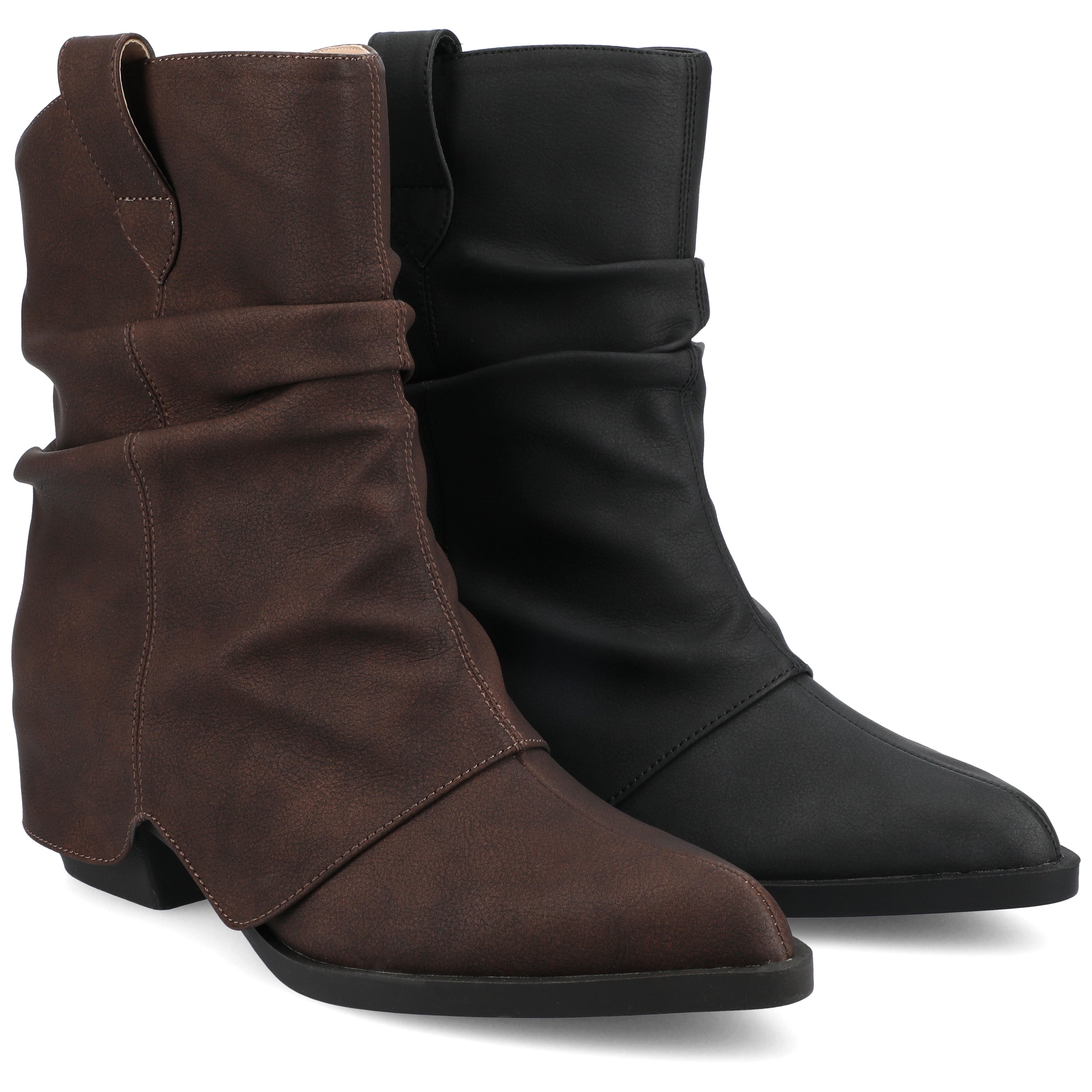 WYNETTE WESTERN ANKLE BOOTIES - Vintage Black