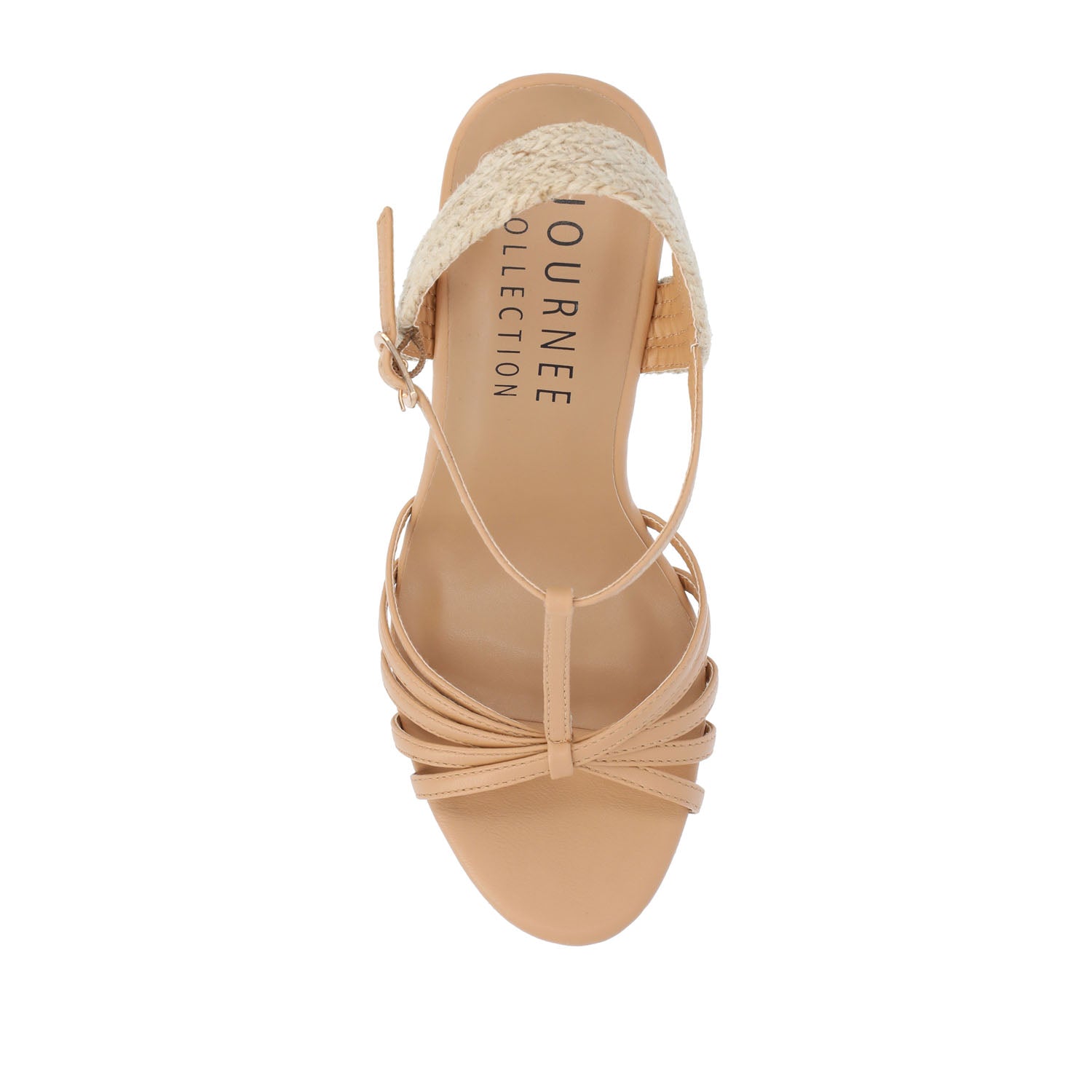 YARA ESPADRILLE WEDGE HEELED SANDALS - Brown