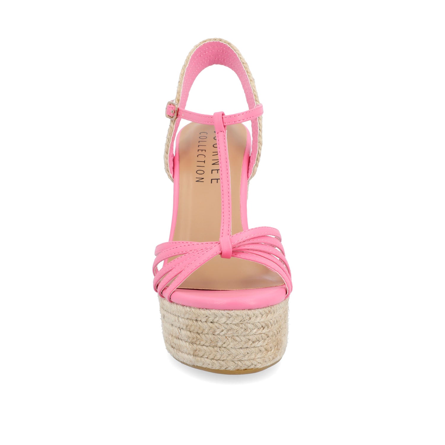 YARA ESPADRILLE WEDGE HEELED SANDALS - Pink