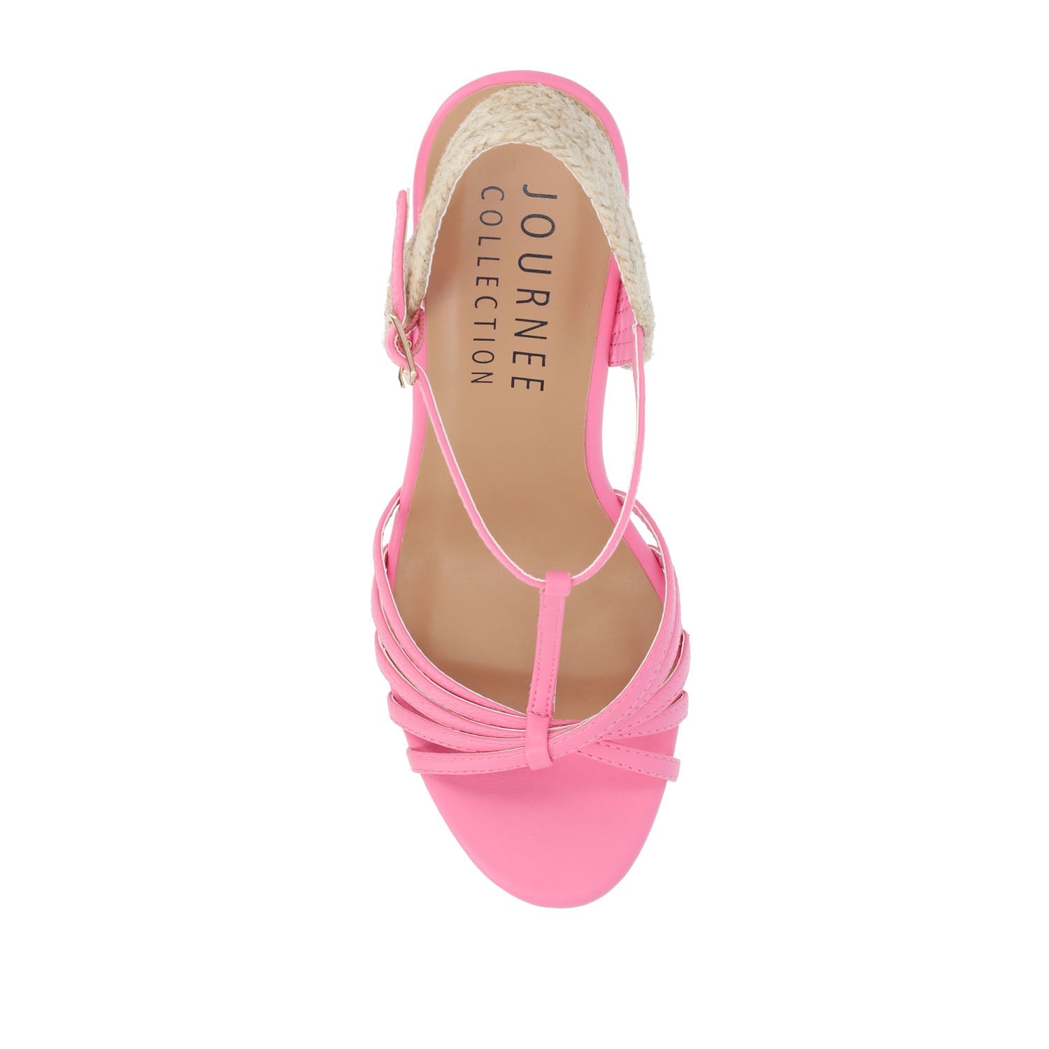 YARA ESPADRILLE WEDGE HEELED SANDALS - Pink