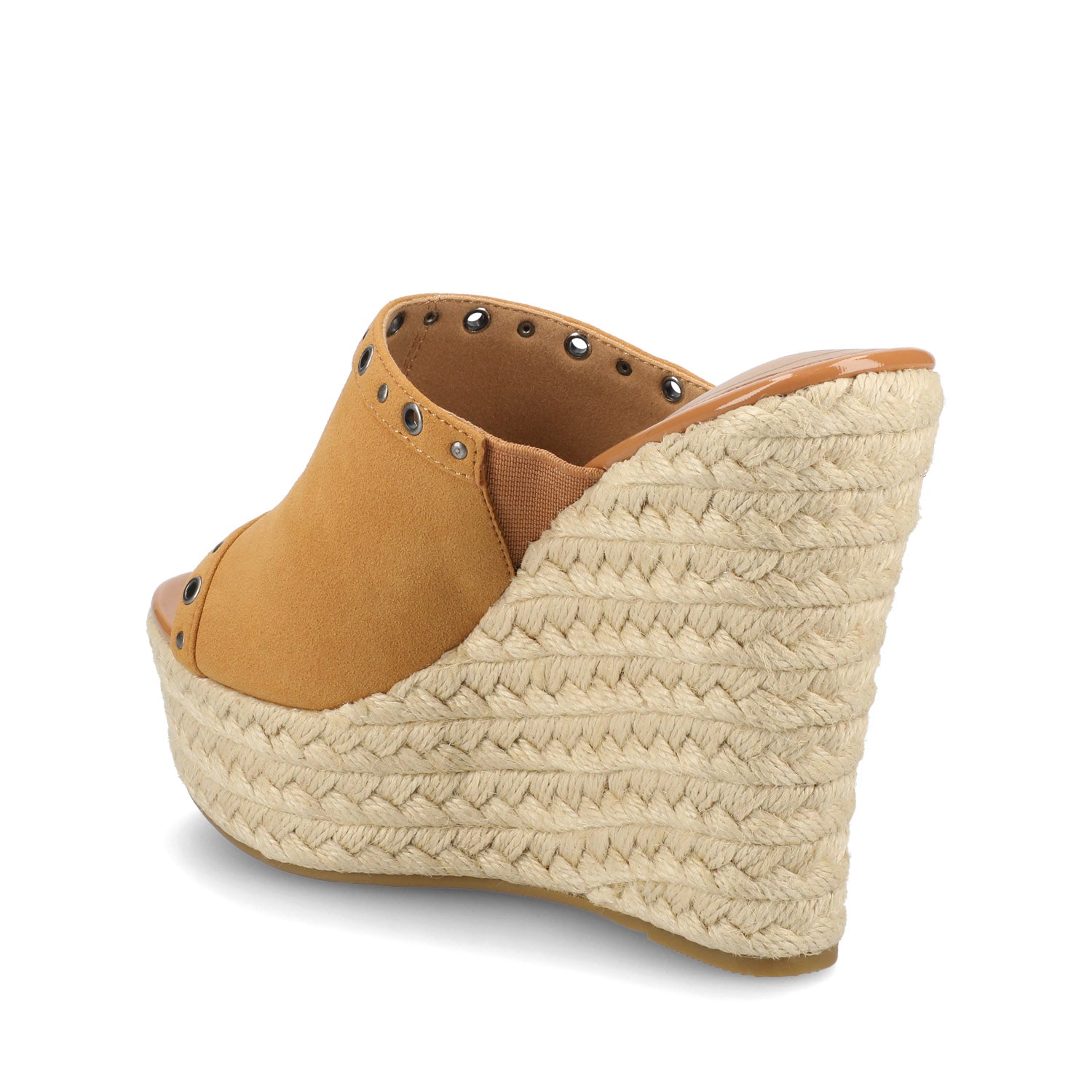 YARI ESPADRILLE WEDGE SANDALS - Cognac