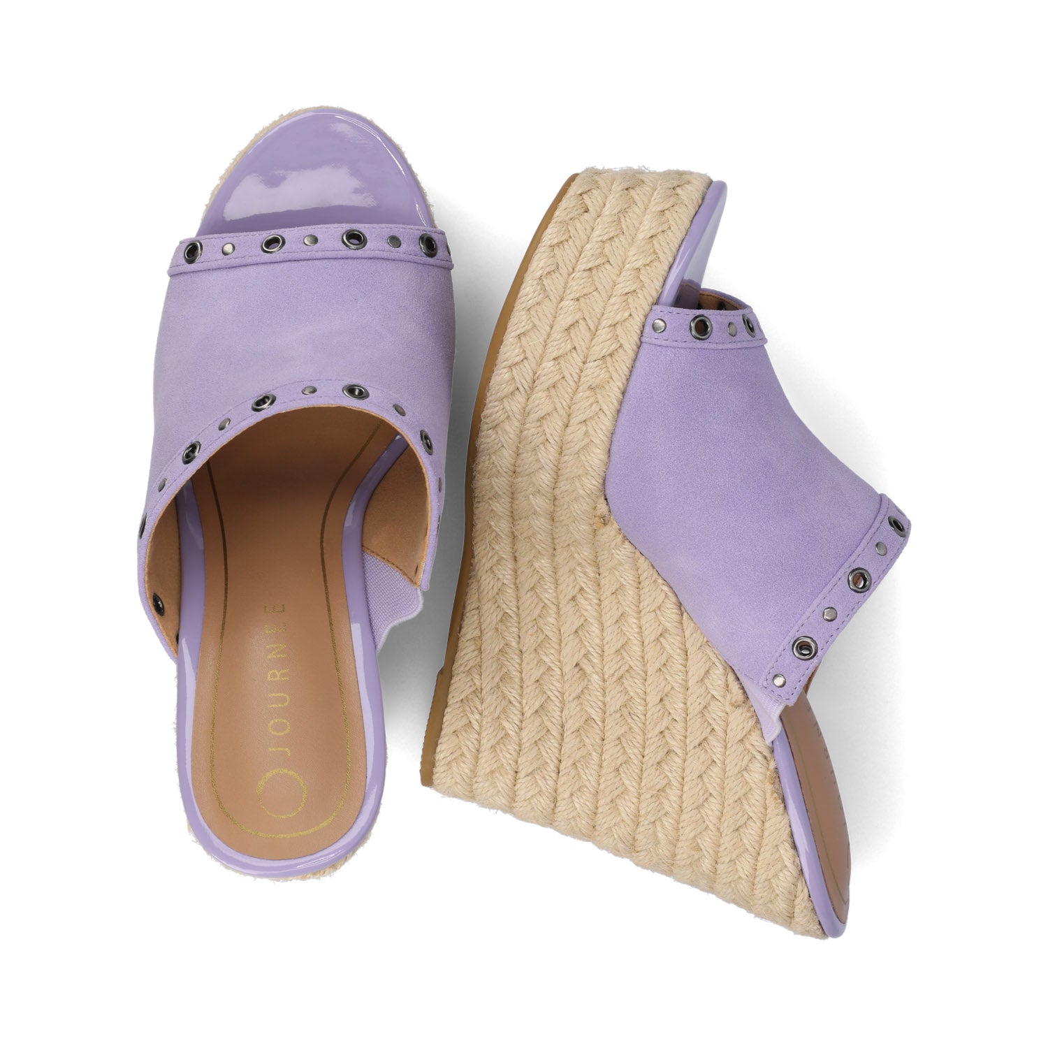 YARI ESPADRILLE WEDGE SANDALS - Lilac