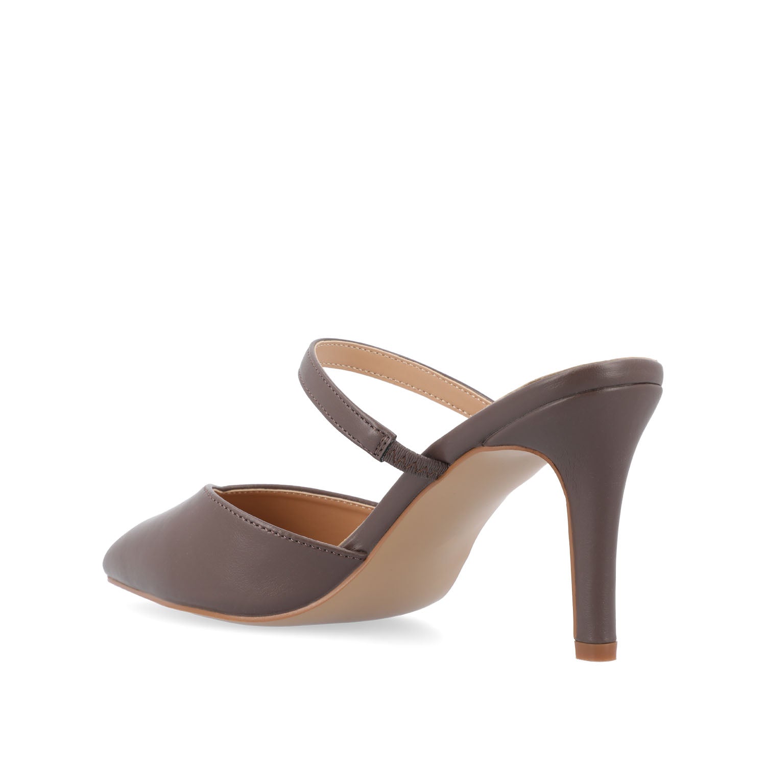 YVON STILETTO PUMP HEELS IN WARM SHADES - Truffle