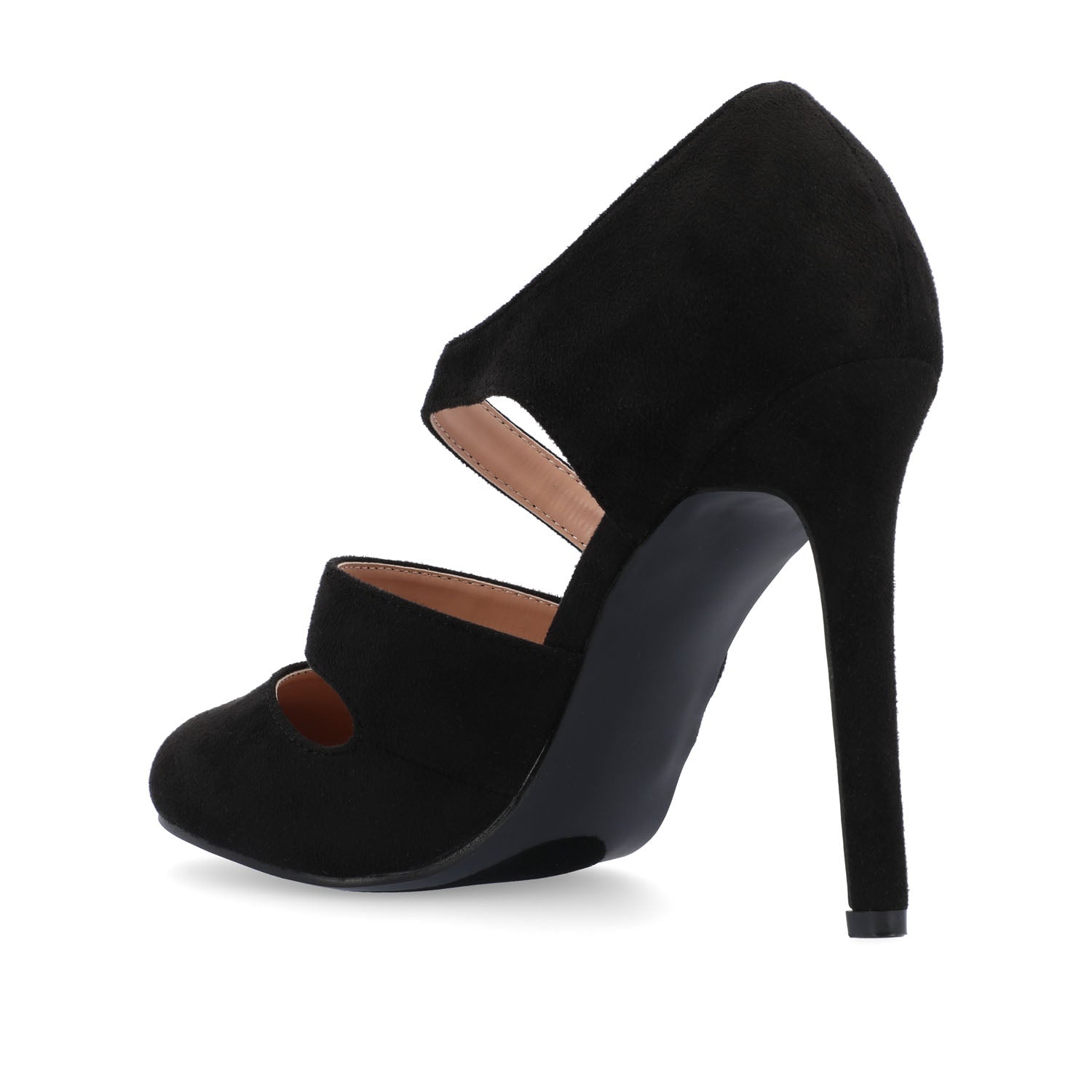 ZEERA STILETTO HEELS IN FAUX SUEDE - Black