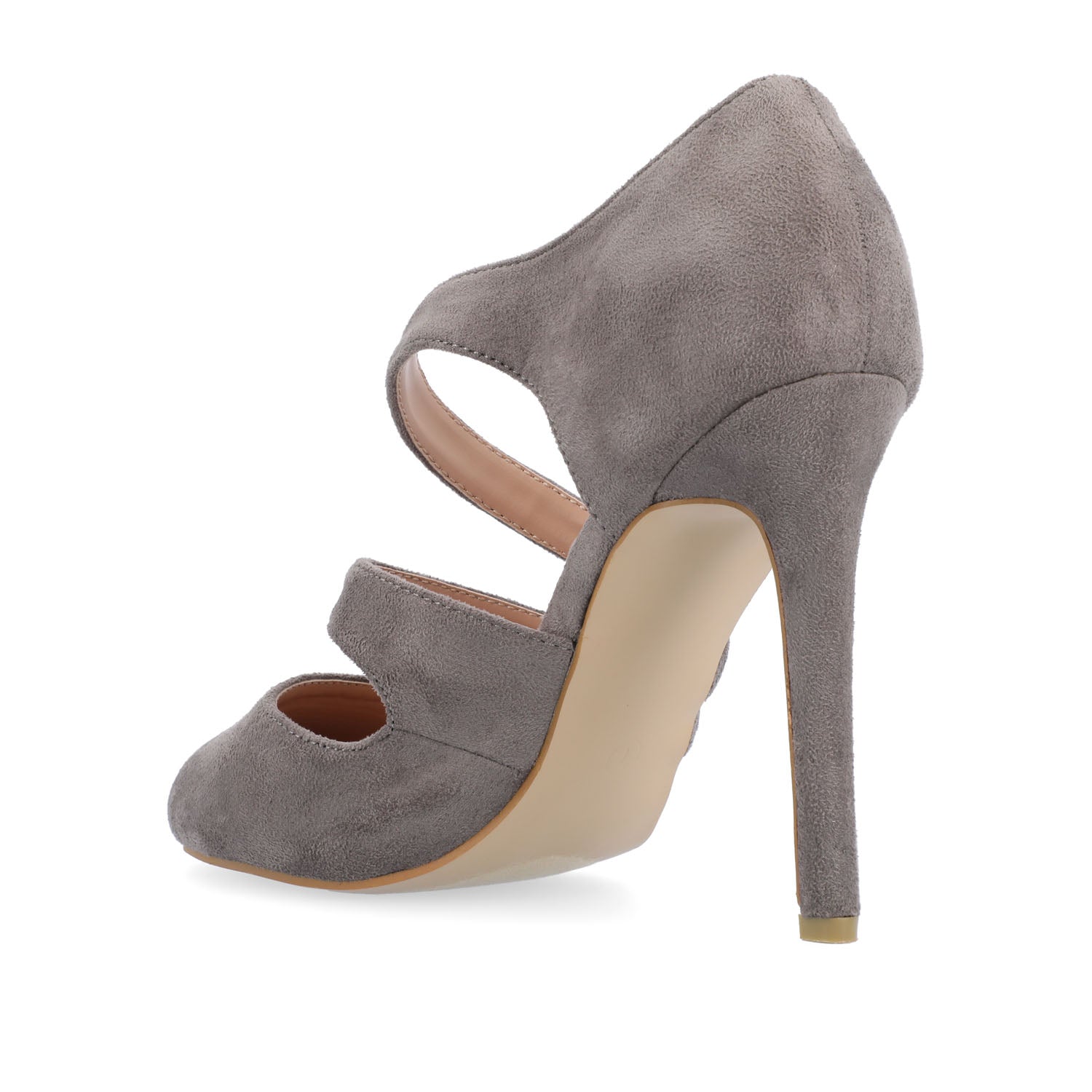 ZEERA STILETTO HEELS IN FAUX SUEDE - Grey