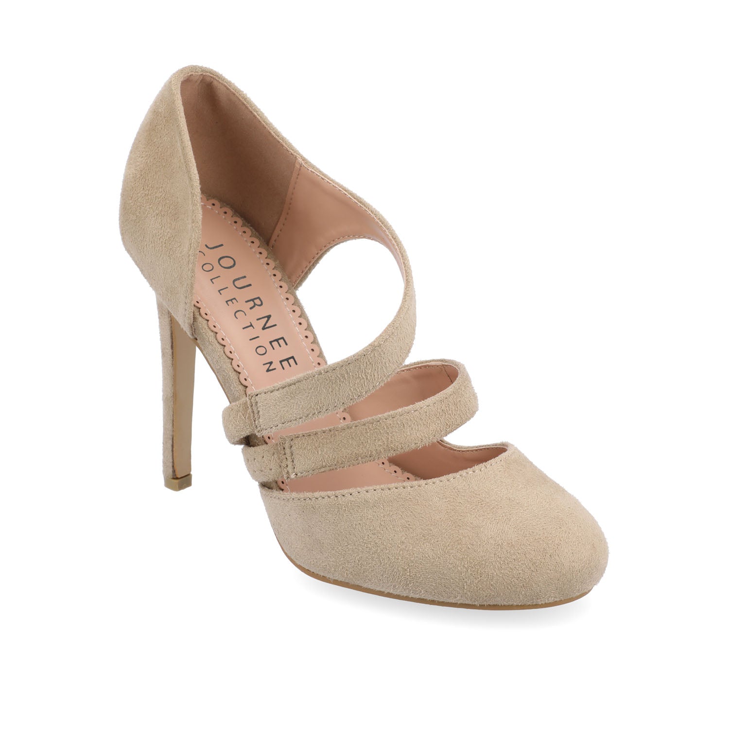 ZEERA STILETTO HEELS IN FAUX SUEDE - Taupe