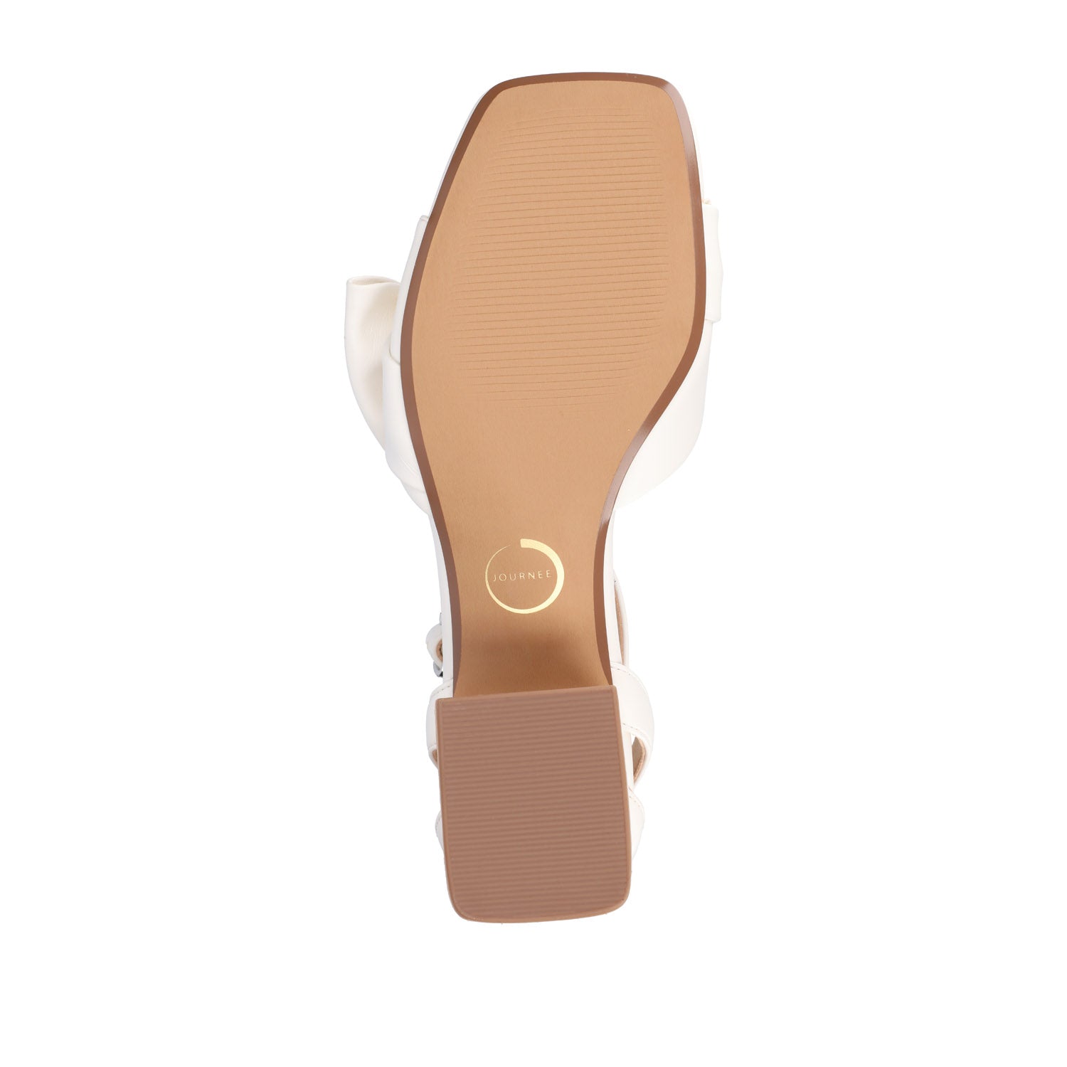 ZEVI STRAPPY BLOCK HEELS IN VEGAN LEATHER - White PU