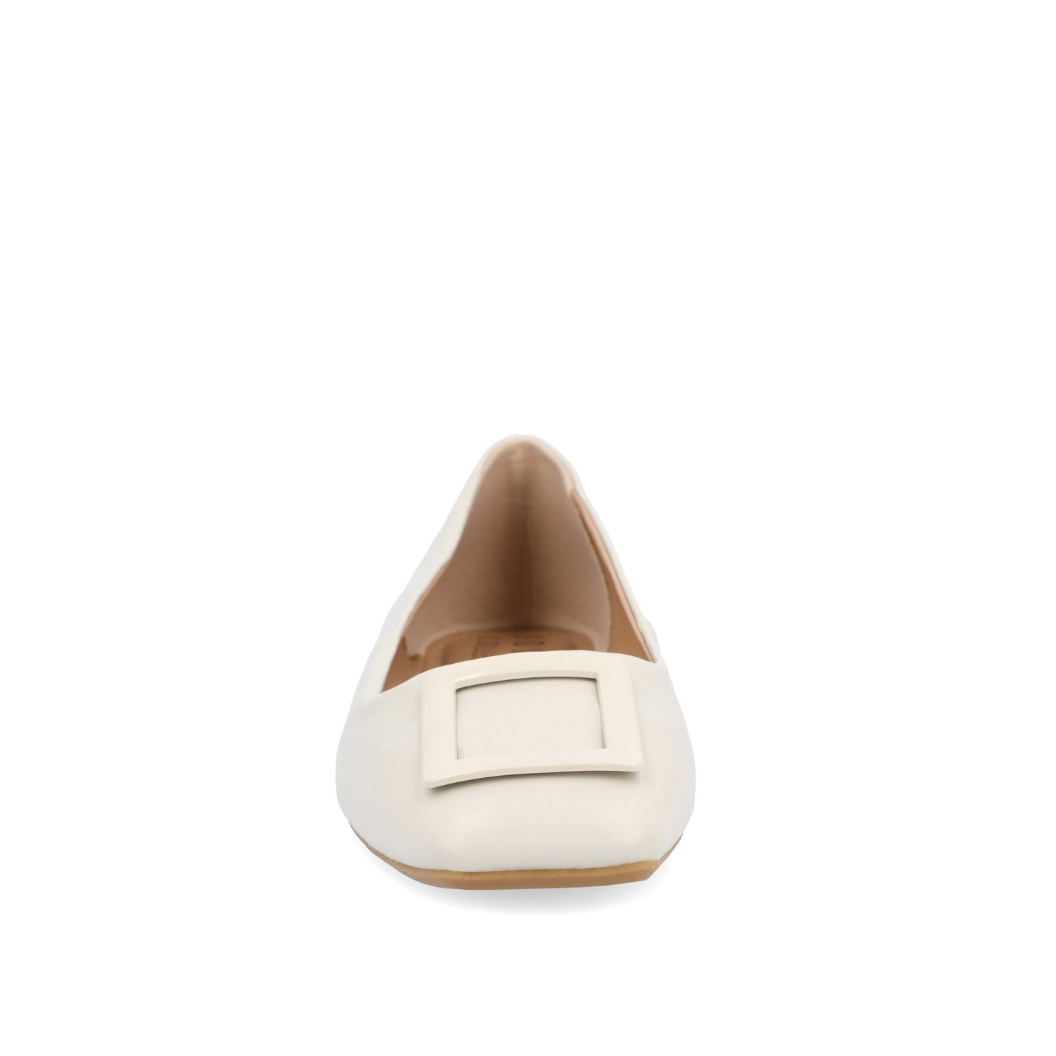 ZIMIA SQUARE TOE FLATS IN VEGAN LEATHER