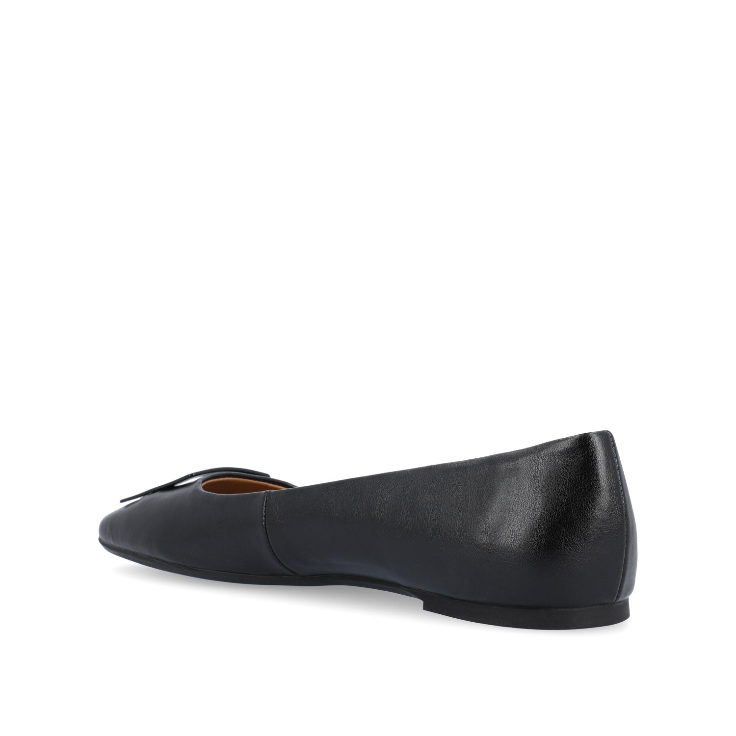 ZIMIA SQUARE TOE FLATS IN VEGAN LEATHER - Patent/Black