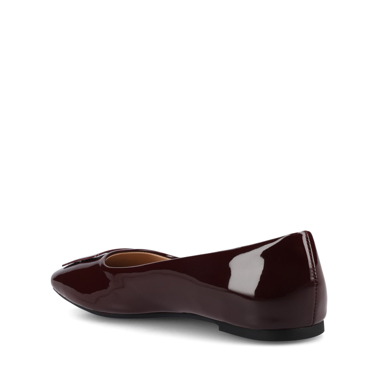 ZIMIA SQUARE TOE FLATS IN FAUX LEATHER