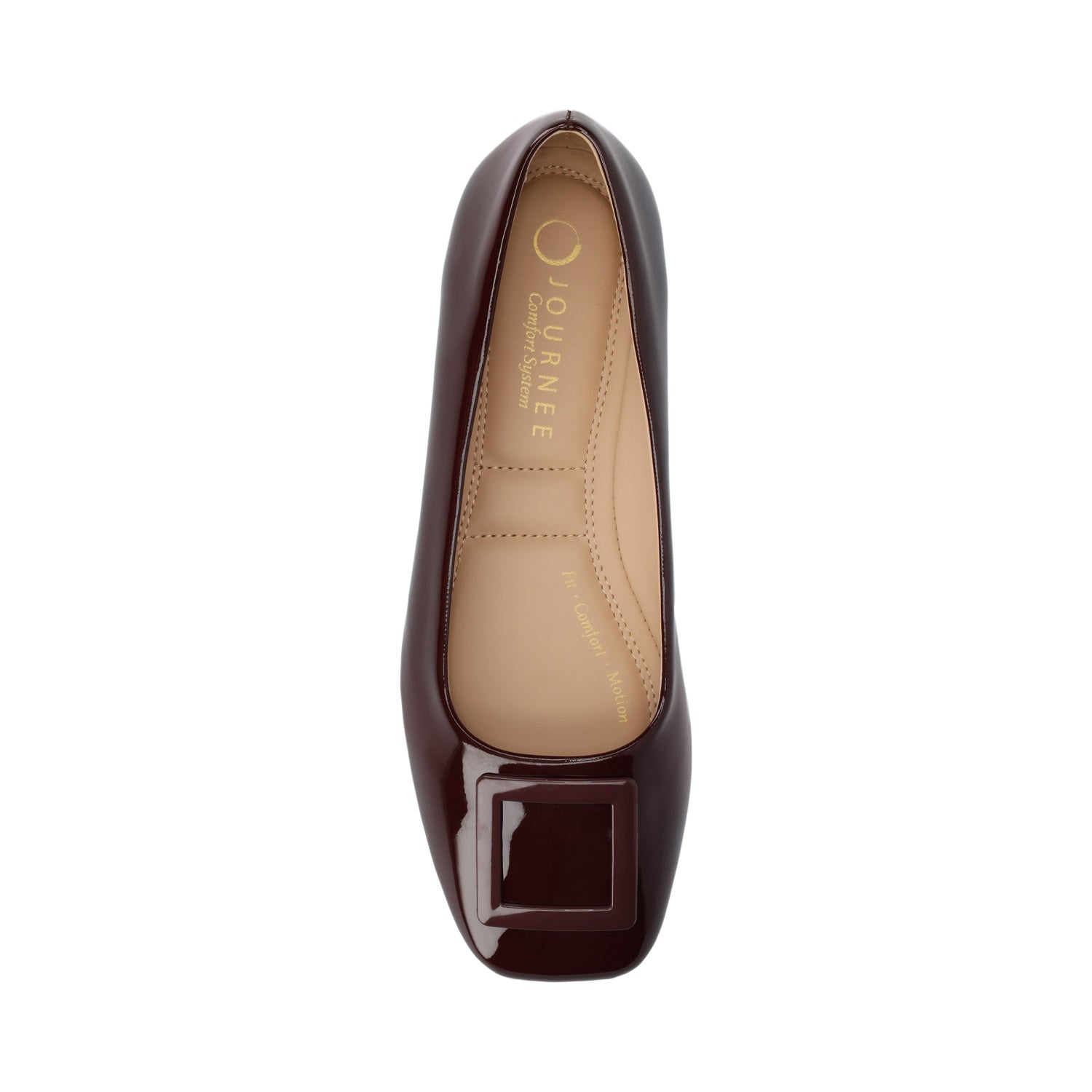 ZIMIA SQUARE TOE FLATS IN FAUX LEATHER