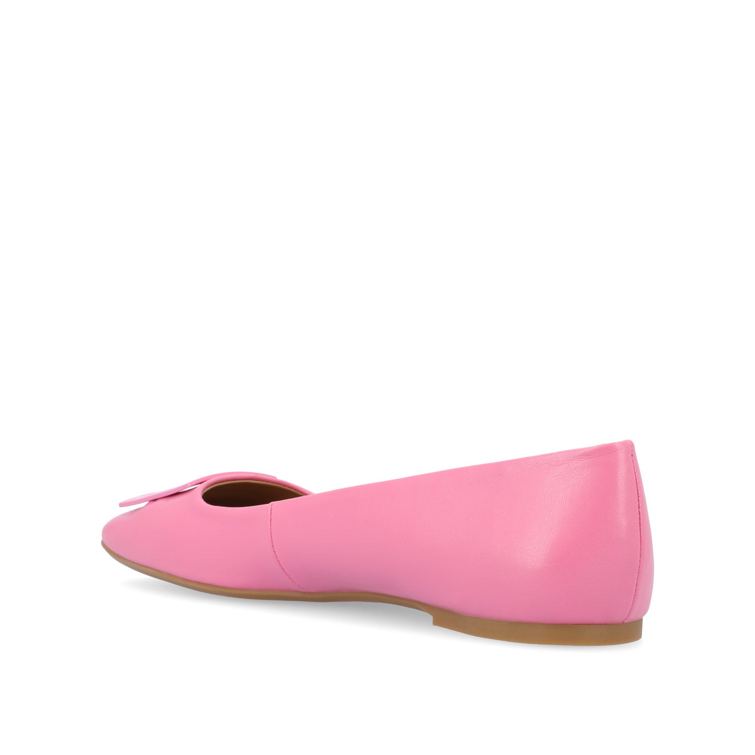 ZIMIA SQUARE TOE FLATS IN VEGAN LEATHER - Pink