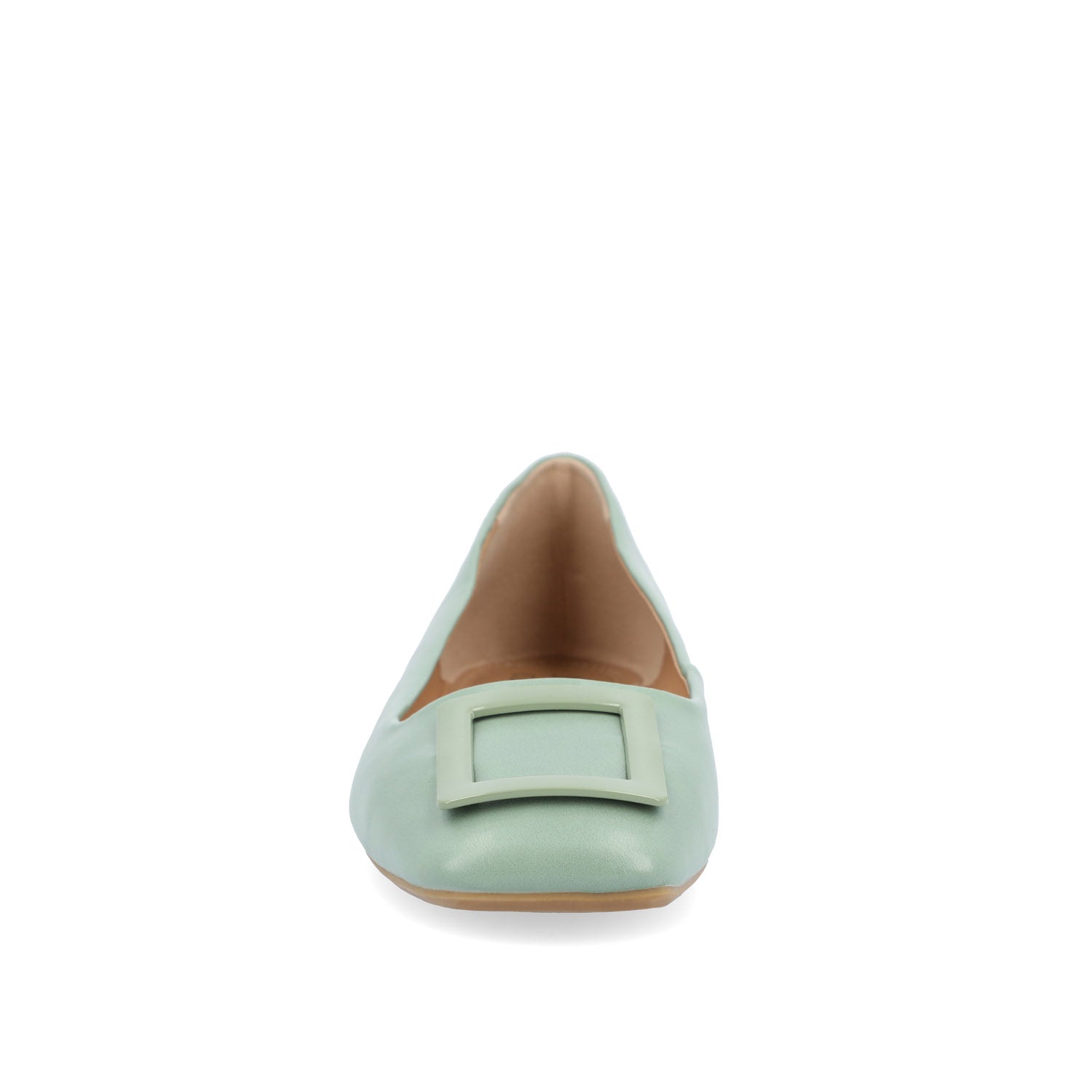 ZIMIA SQUARE TOE FLATS IN VEGAN LEATHER