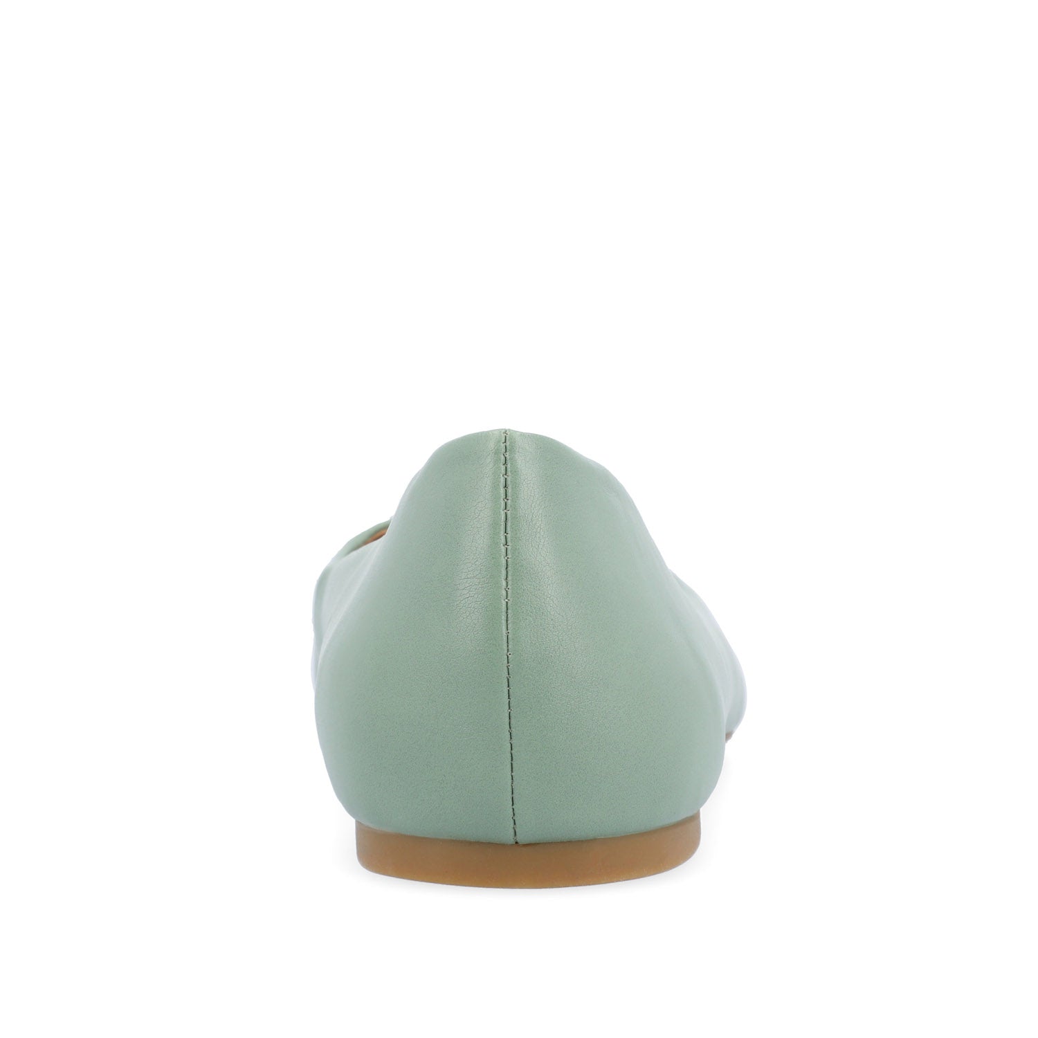 ZIMIA SQUARE TOE FLATS IN VEGAN LEATHER - Sage