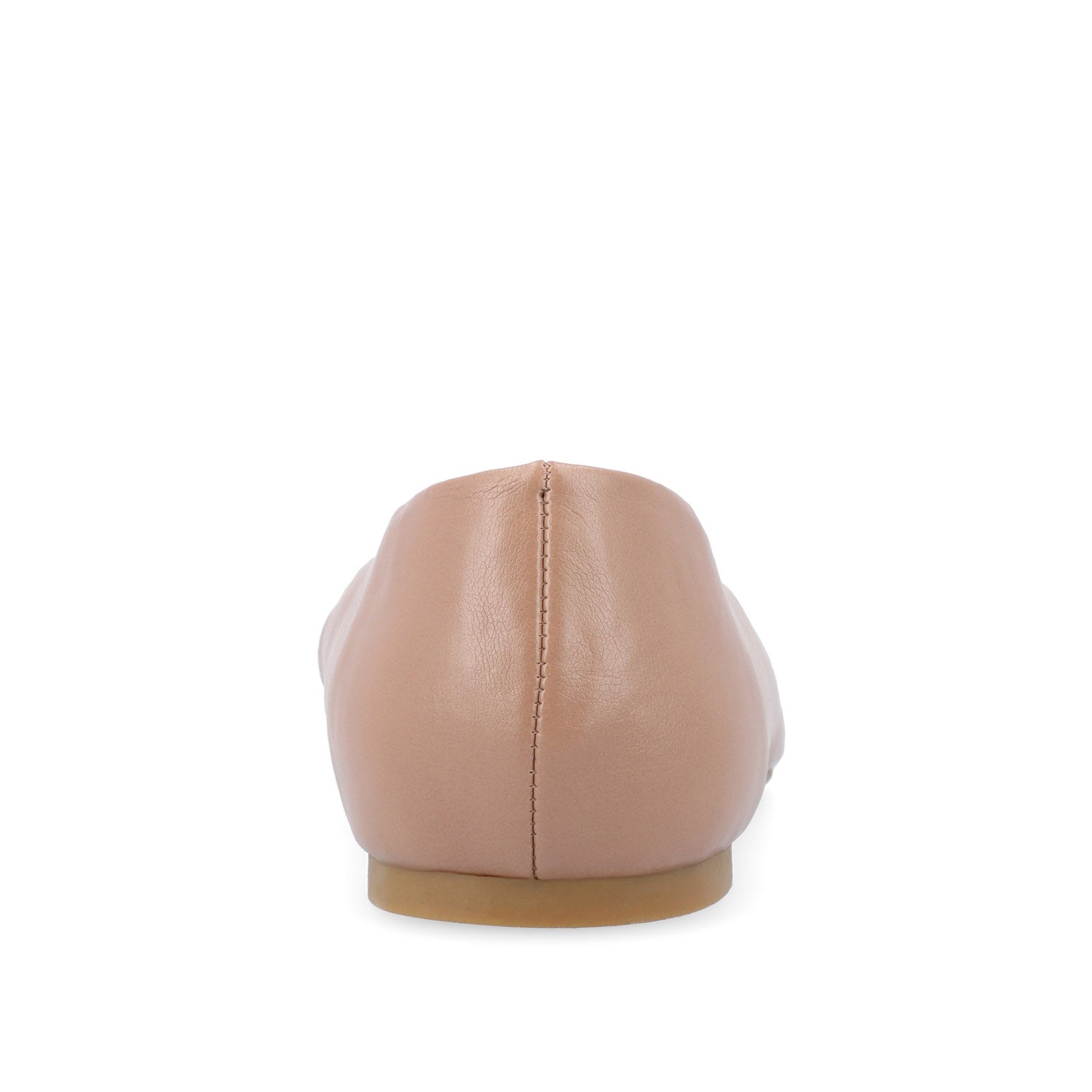 ZIMIA SQUARE TOE FLATS IN VEGAN LEATHER - Tan