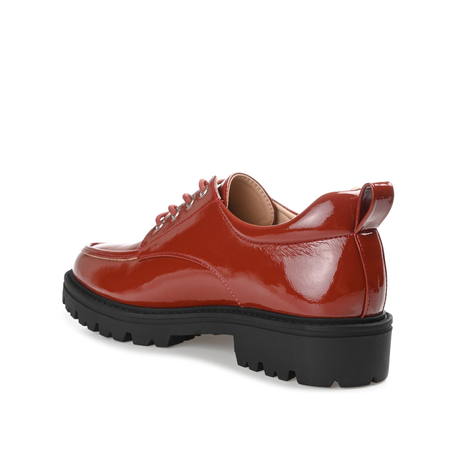 ZINA OXFORD LOAFER FLATS IN WIDE - Brick