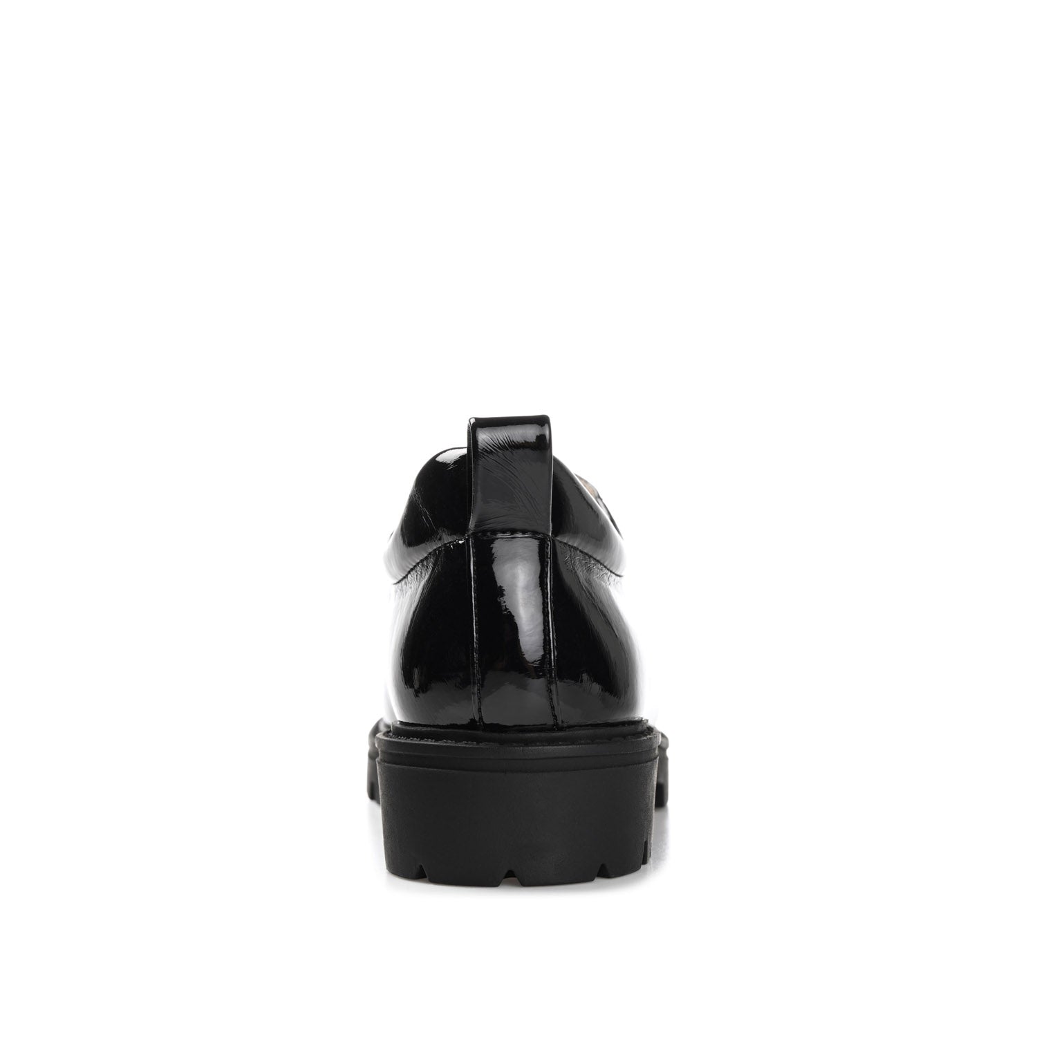 ZINA OXFORD LOAFER FLATS IN PATENT - Black